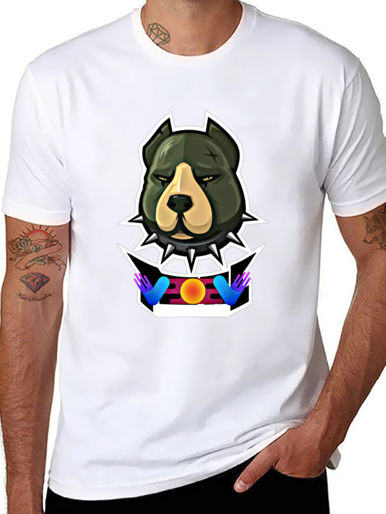 Mens Pitbull Graphic Print Tee