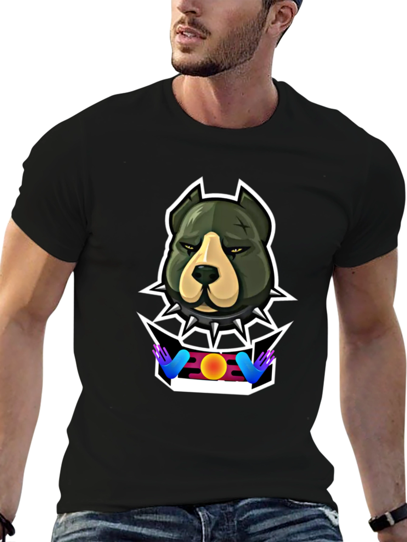Mens Pitbull Graphic Print Tee