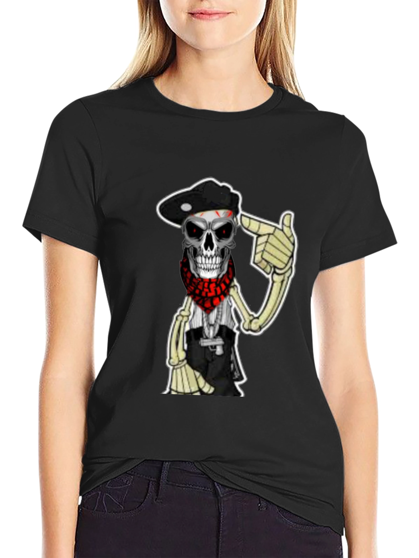 Skull Bandit Graphic T-Shirt - Classic Black Tee