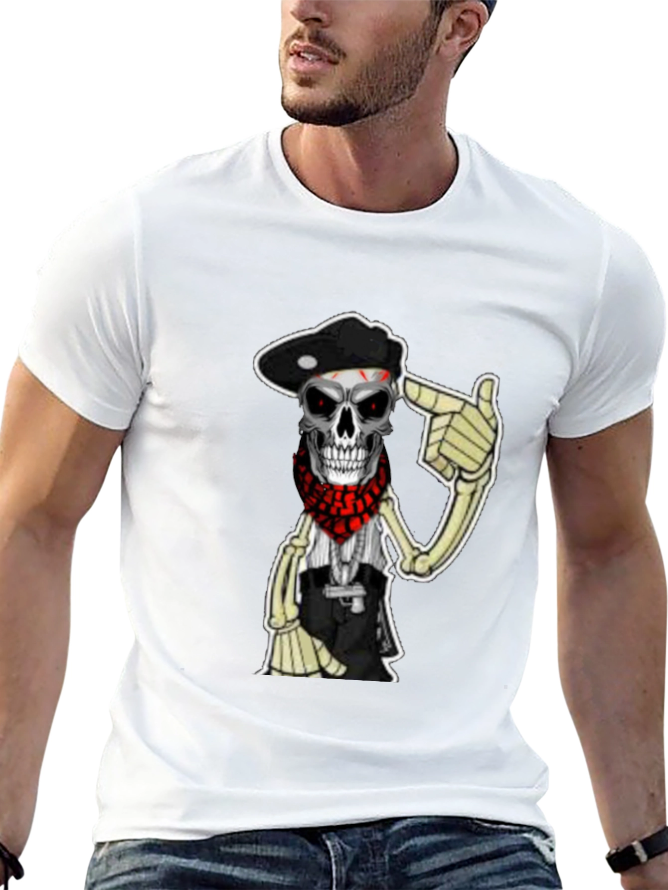 Skull Bandit Graphic T-Shirt - Classic Black Tee