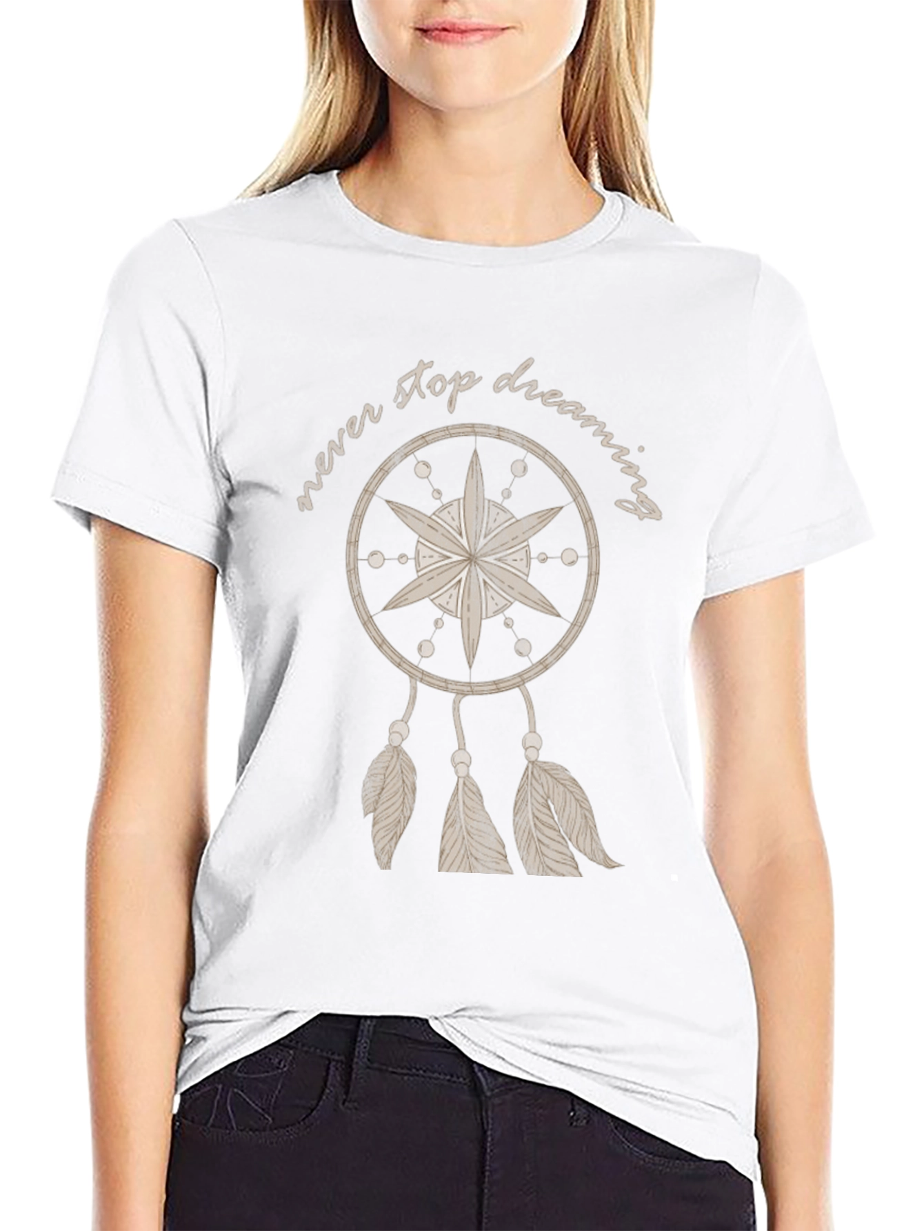 Never Stop Dreaming Tee - Dreamcatcher Design