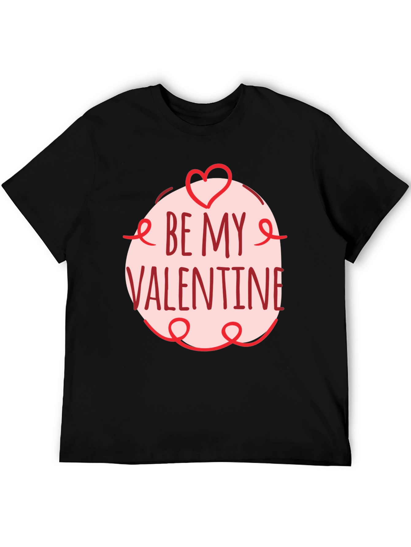Be My Valentine Black Graphic Tee
