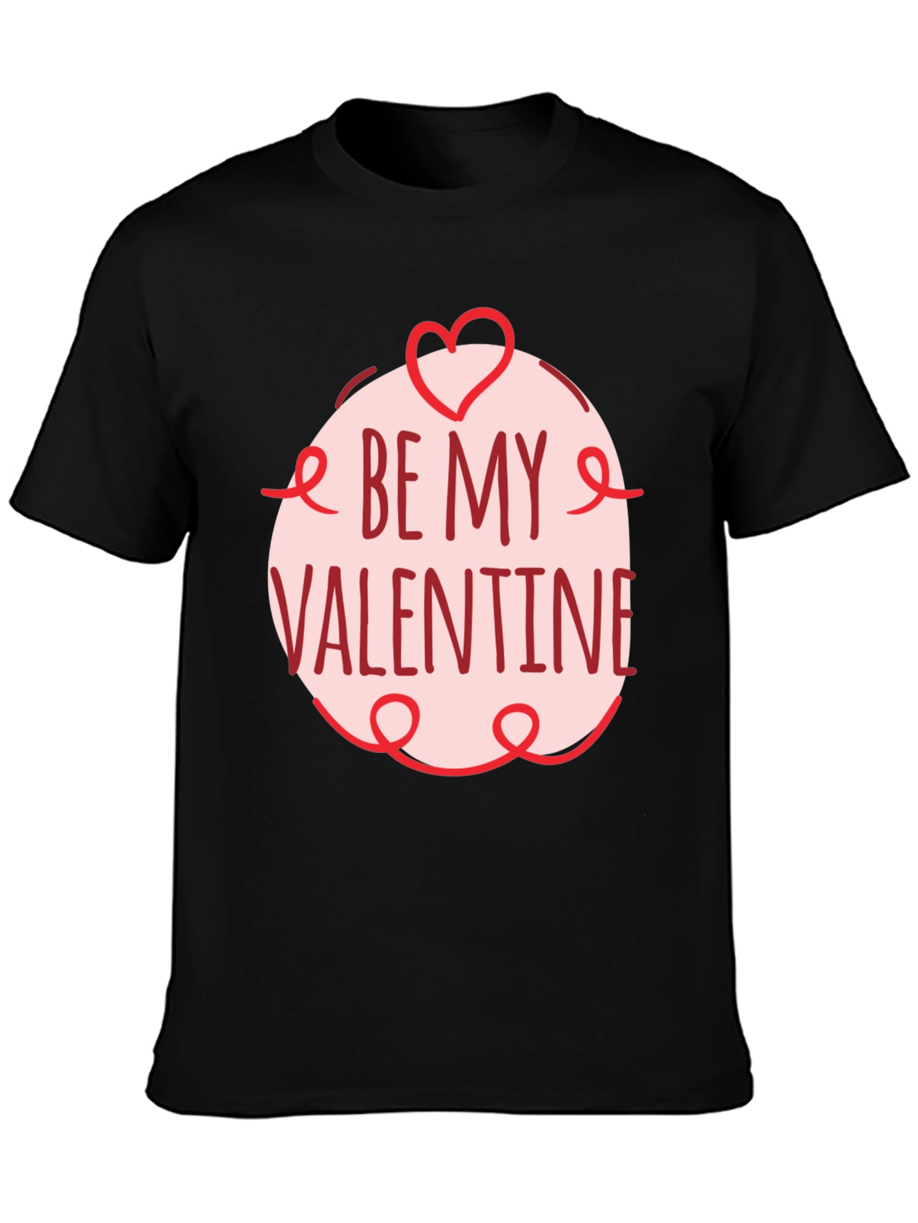 Be My Valentine Black Graphic Tee