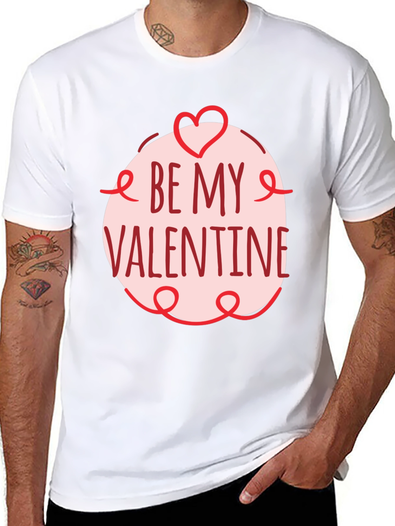 Be My Valentine Black Graphic Tee