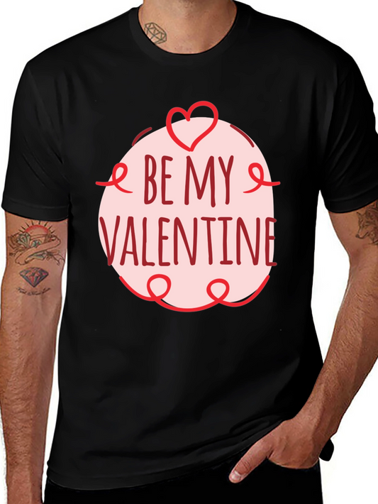 Be My Valentine Black Graphic Tee