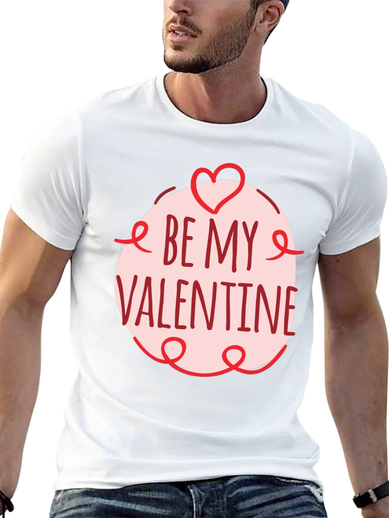 Be My Valentine Black Graphic Tee