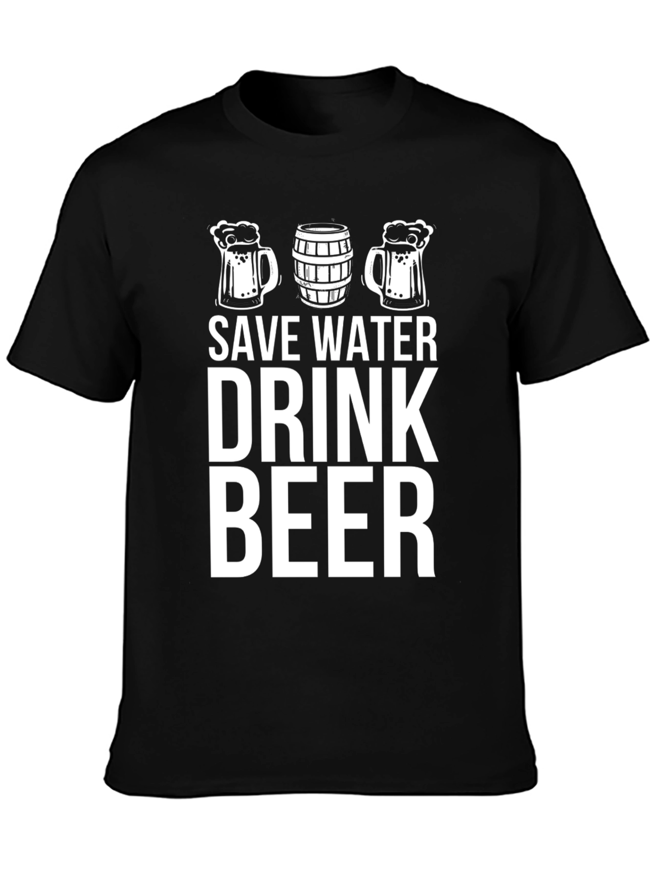 Save Water Drink Beer Graphic T-Shirt