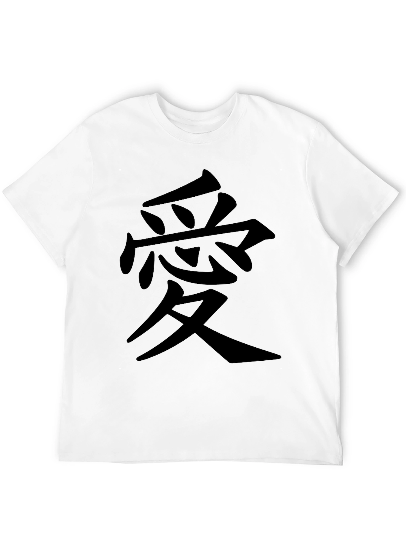 Mens Black T-Shirt with Japanese Kanji