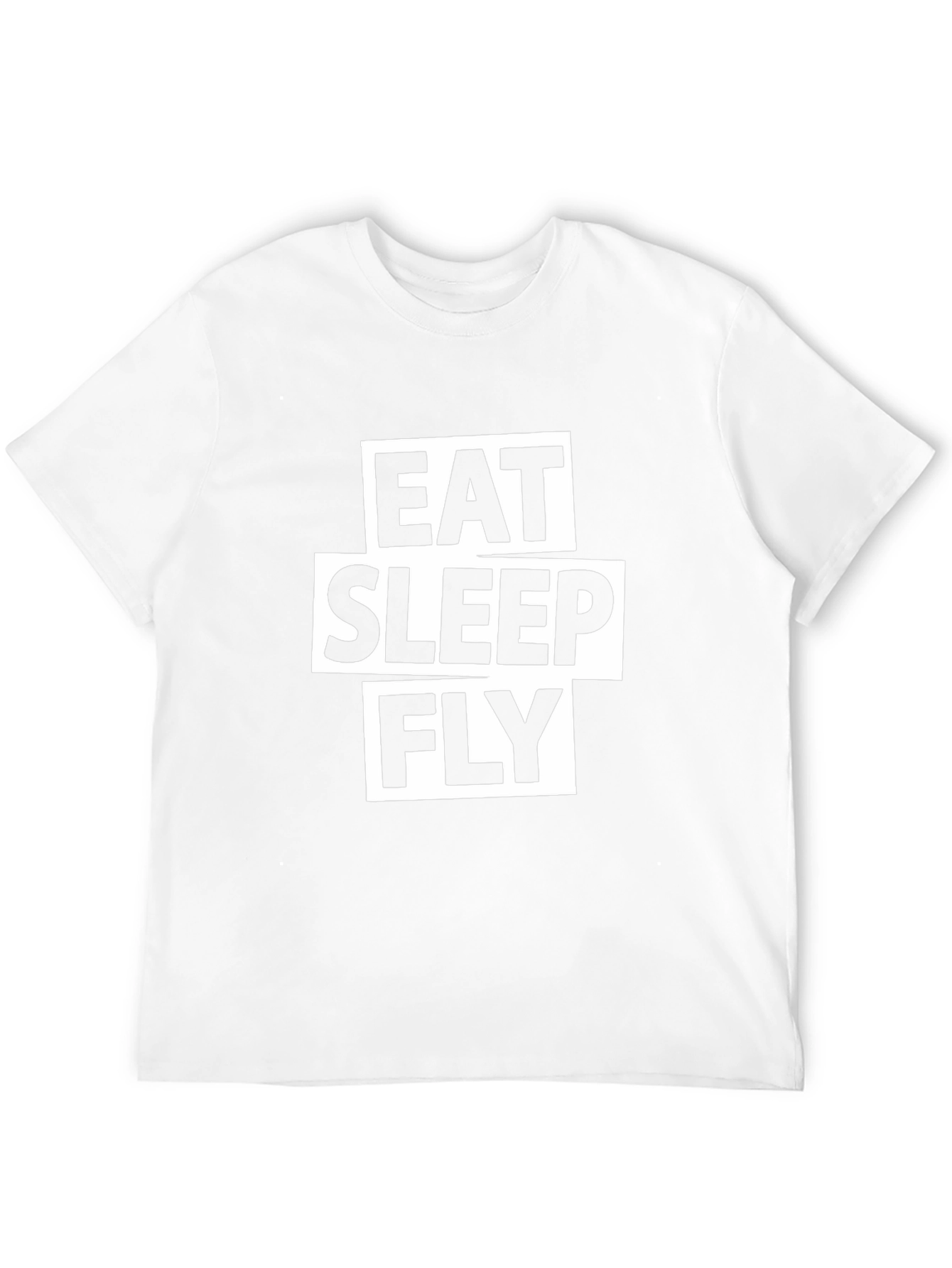 Eat Sleep Fly Graphic Tee - Black Cotton T-Shirt