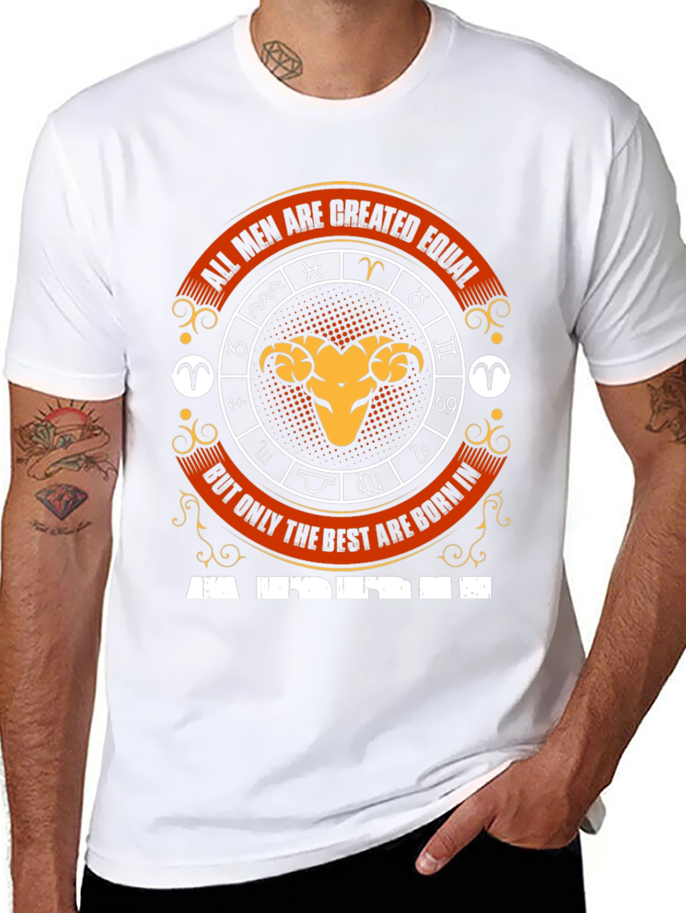 Aries Zodiac T-Shirt - All Men Are Created Equal