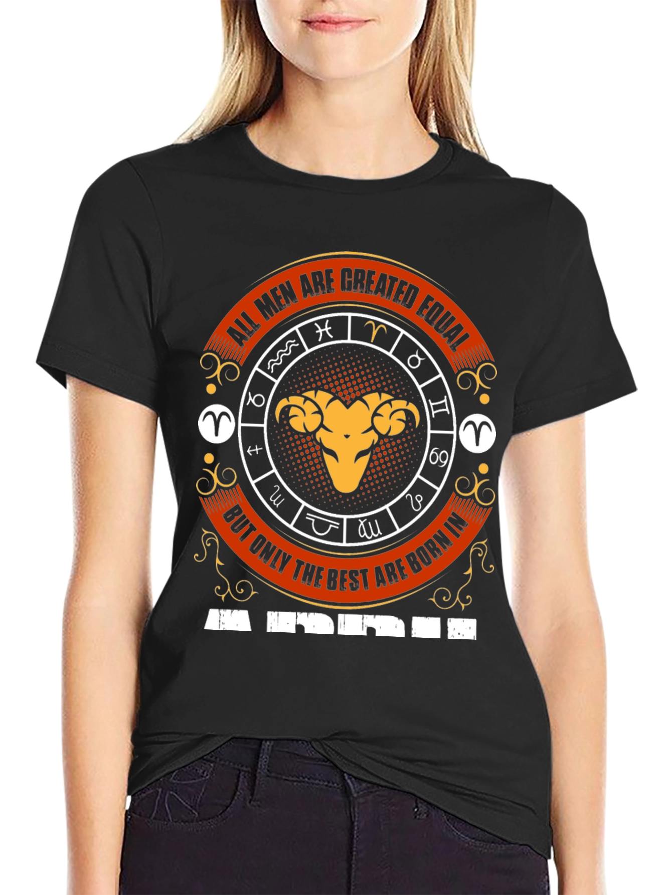 Aries Zodiac T-Shirt - All Men Are Created Equal