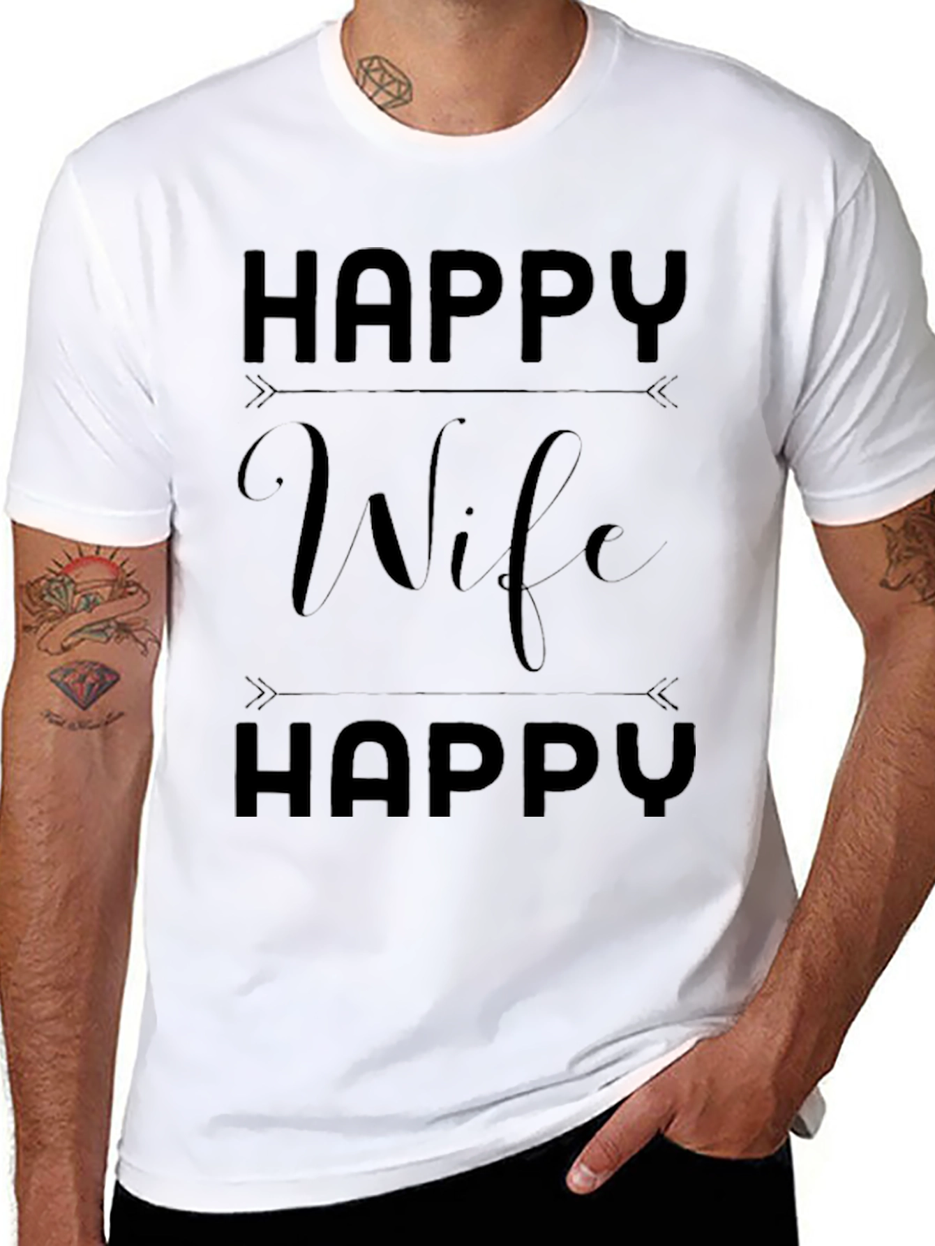 Happy Wife Happy Life T-Shirt | Casual Tee