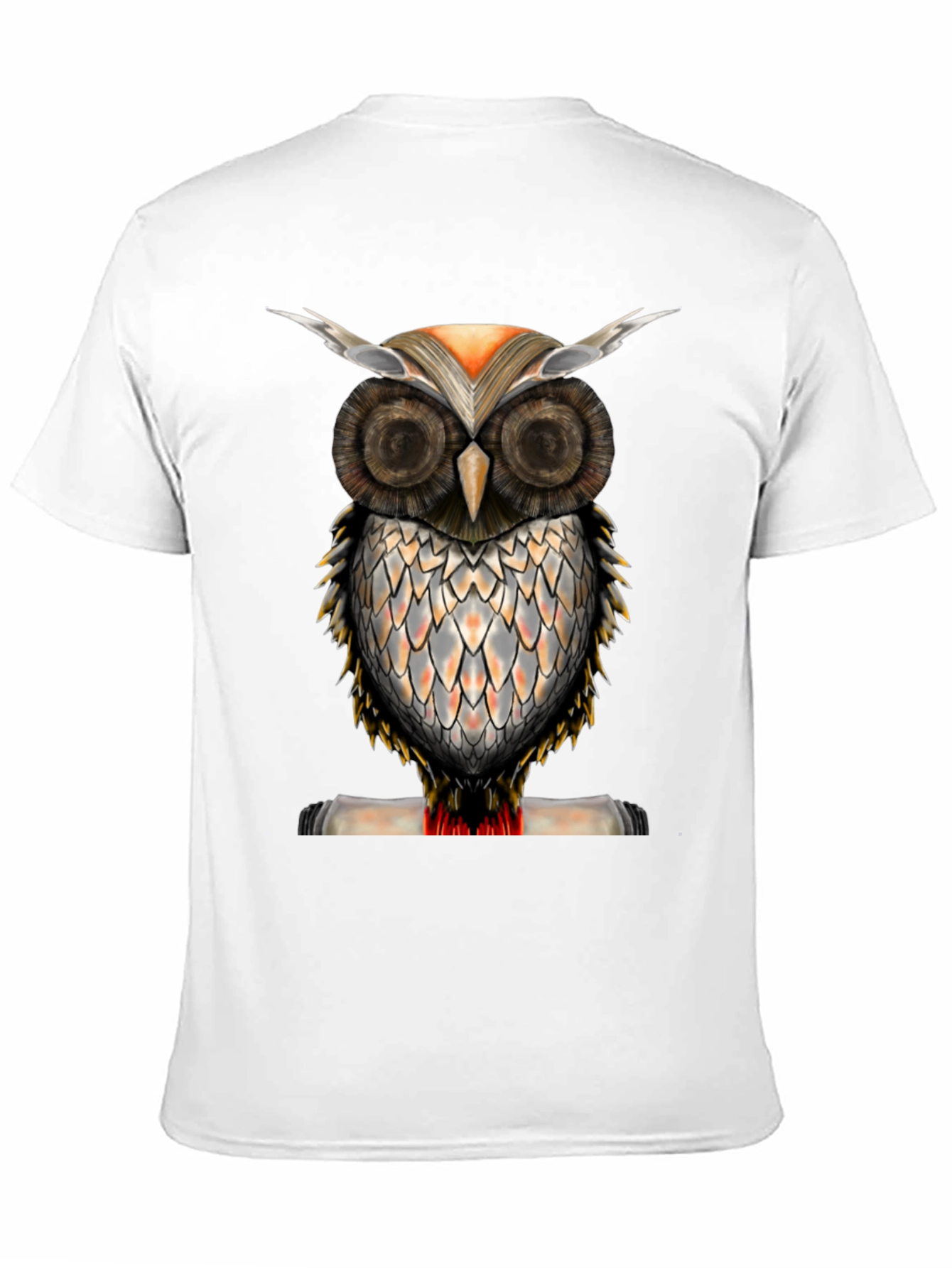 Owl Graphic Print Crew Neck T-Shirt