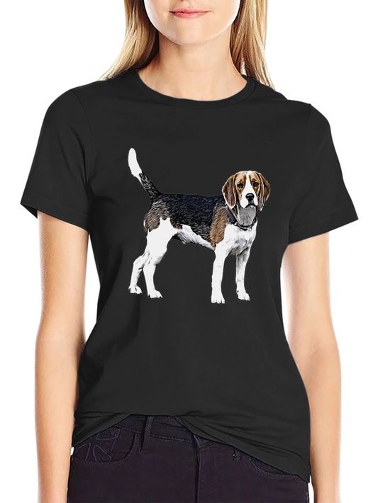 Beagle Dog Graphic Tee - Black Unisex T-Shirt