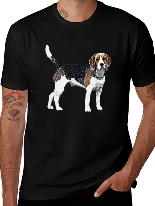 Beagle Dog Graphic Tee - Black Unisex T-Shirt