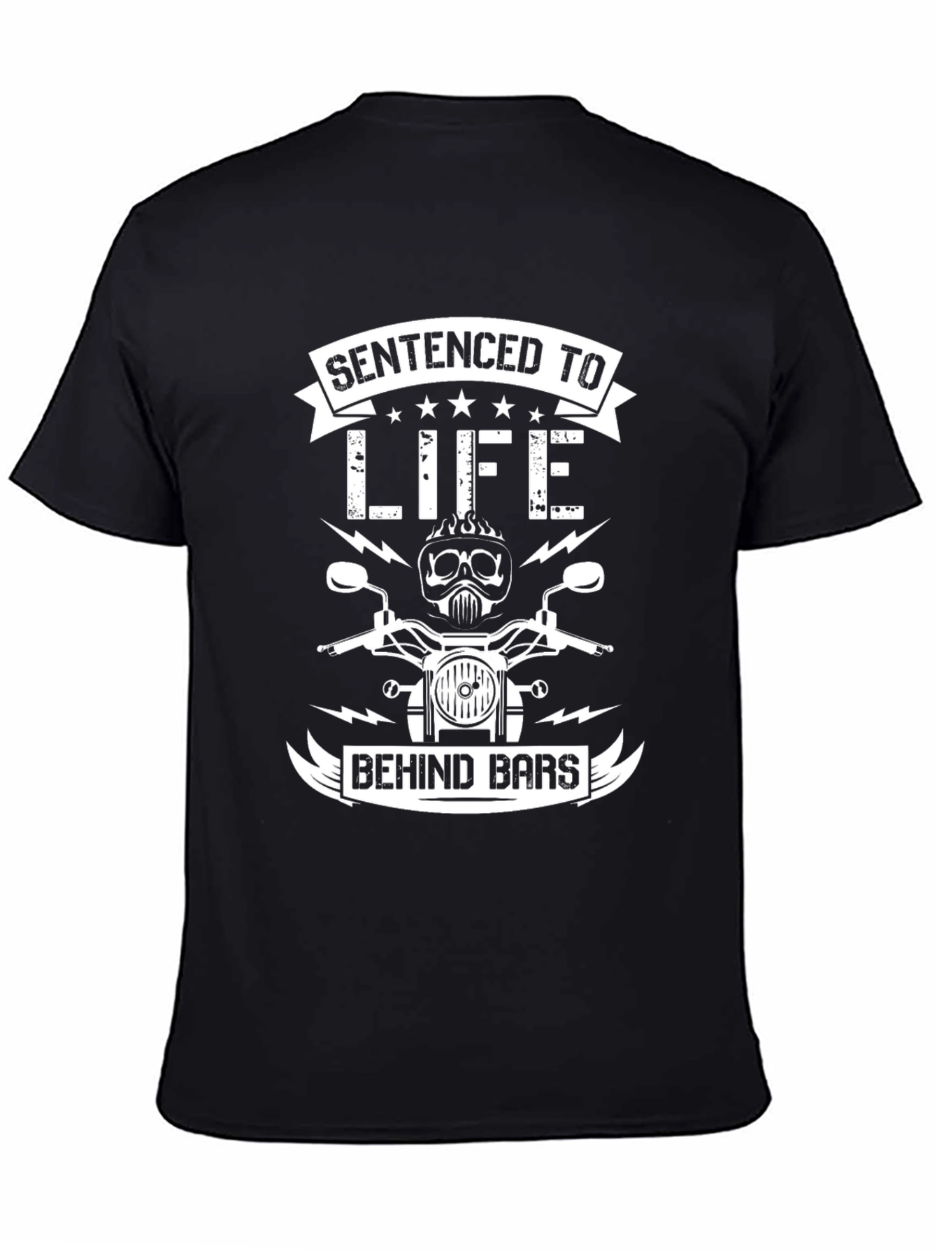 Sentenced to Life Behind Bars Biker T-Shirt