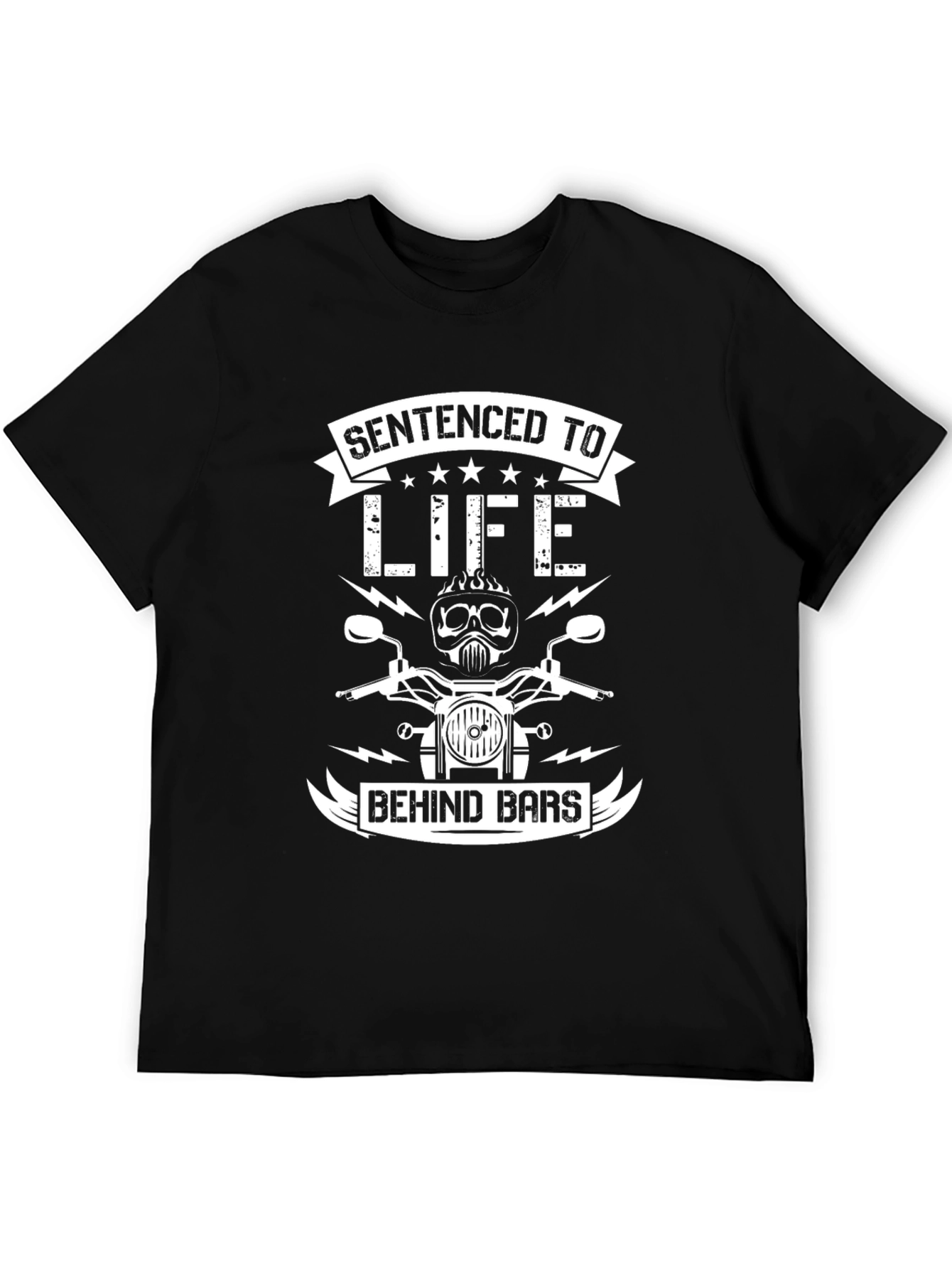 Sentenced to Life Behind Bars Biker T-Shirt