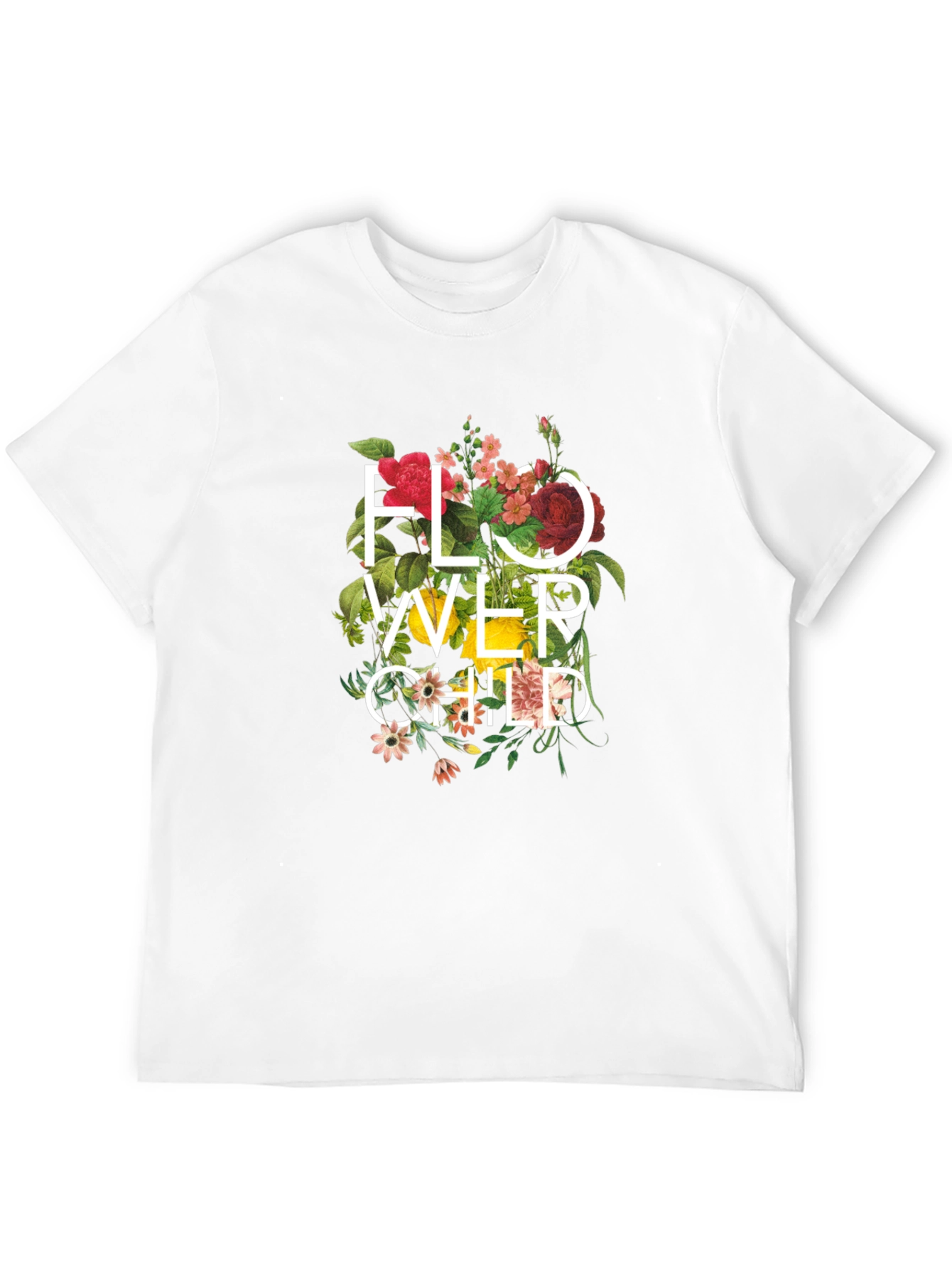 Flower Child Graphic Print T-Shirt - Black