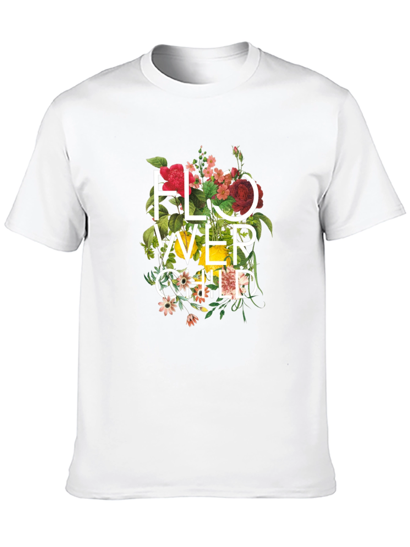 Flower Child Graphic Print T-Shirt - Black