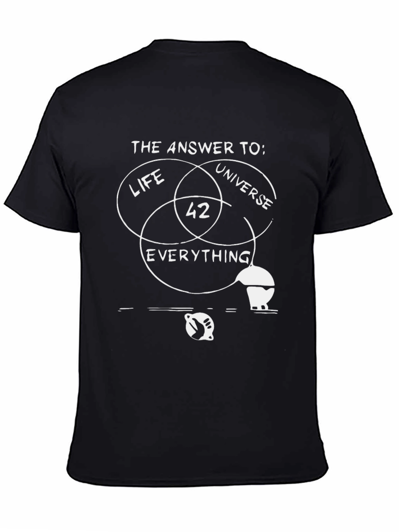 Answer to Life Universe Everything 42 Black T-Shirt