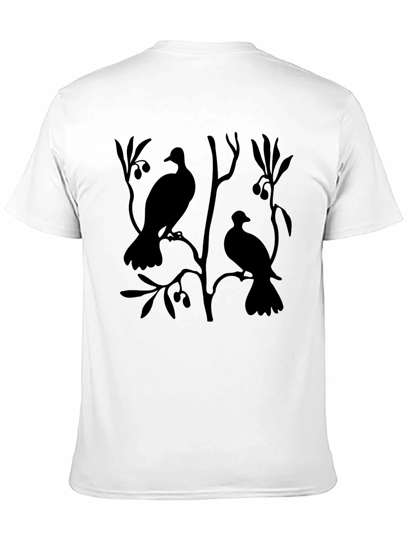 Birds on Branch Black Graphic Tee