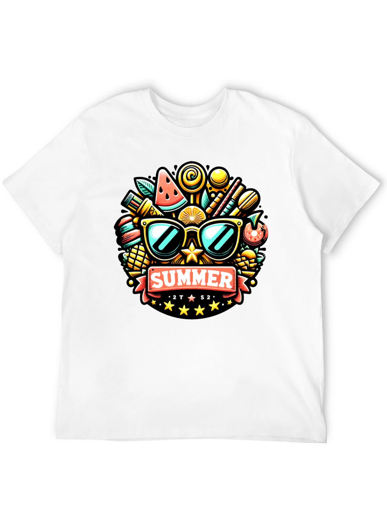 Summer Fun Graphic Tee - Black