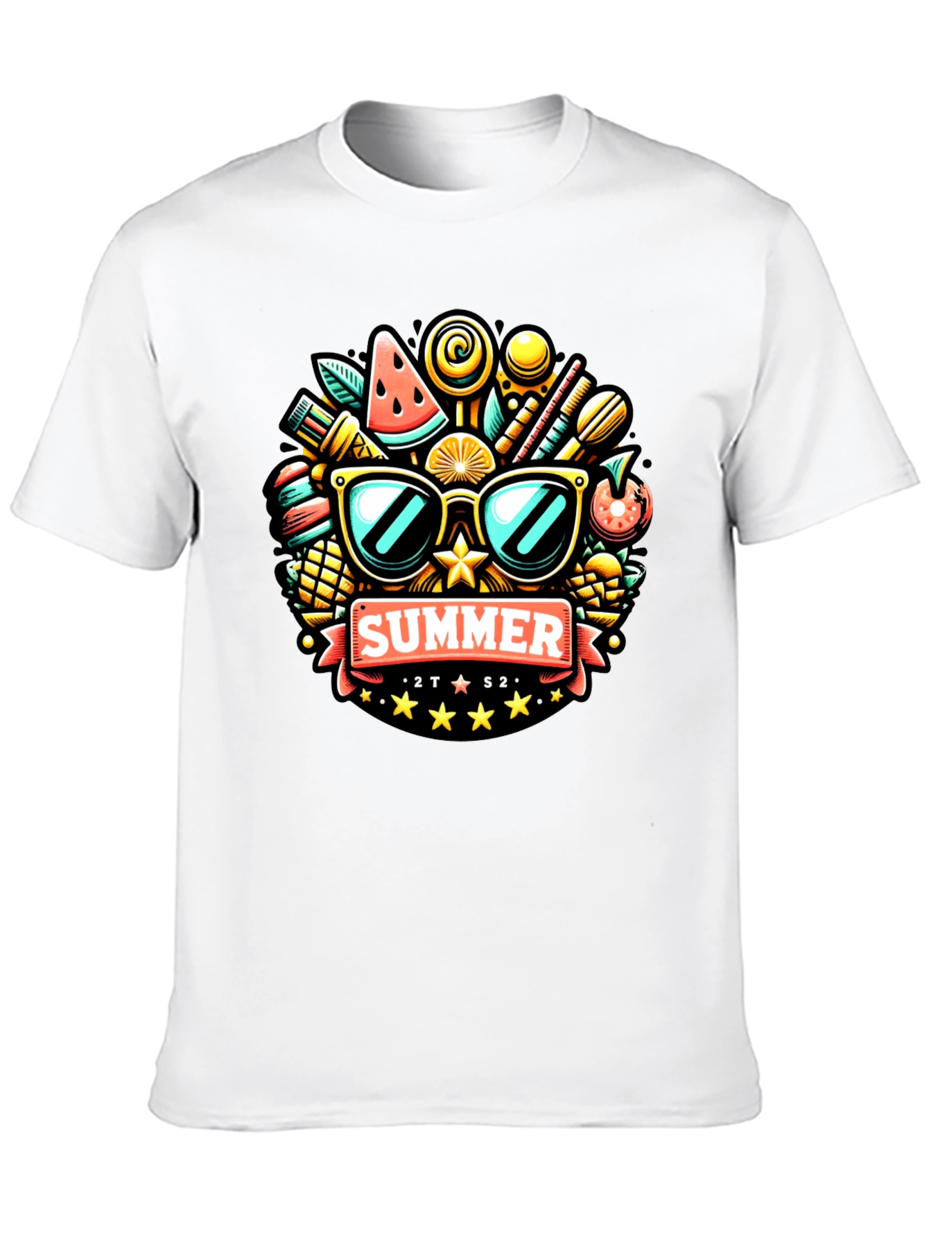 Summer Fun Graphic Tee - Black