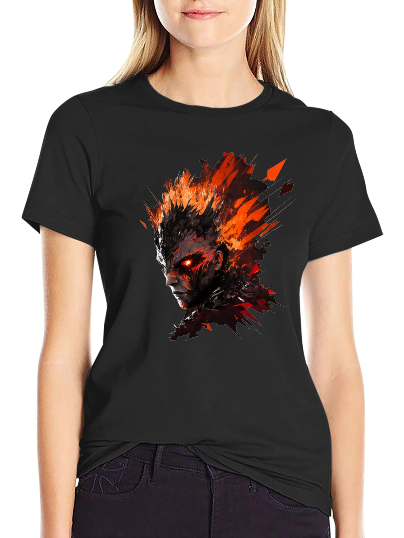 Inferno Rage Graphic Tee - Fire Demon T-Shirt
