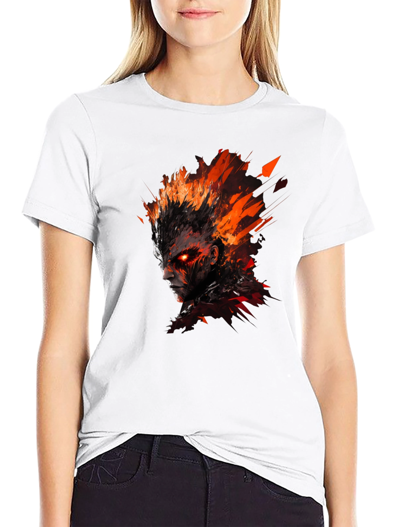 Inferno Rage Graphic Tee - Fire Demon T-Shirt