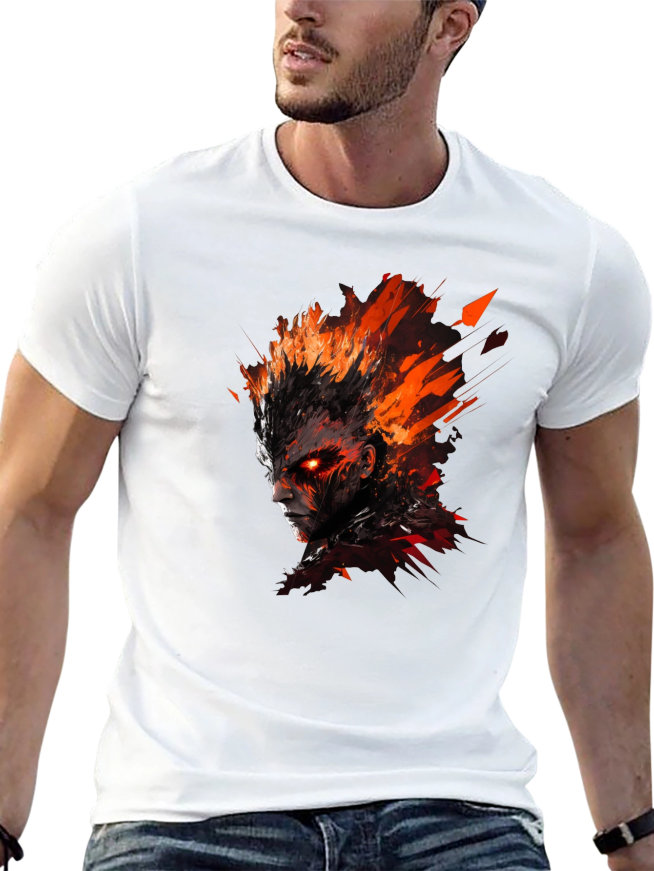 Inferno Rage Graphic Tee - Fire Demon T-Shirt