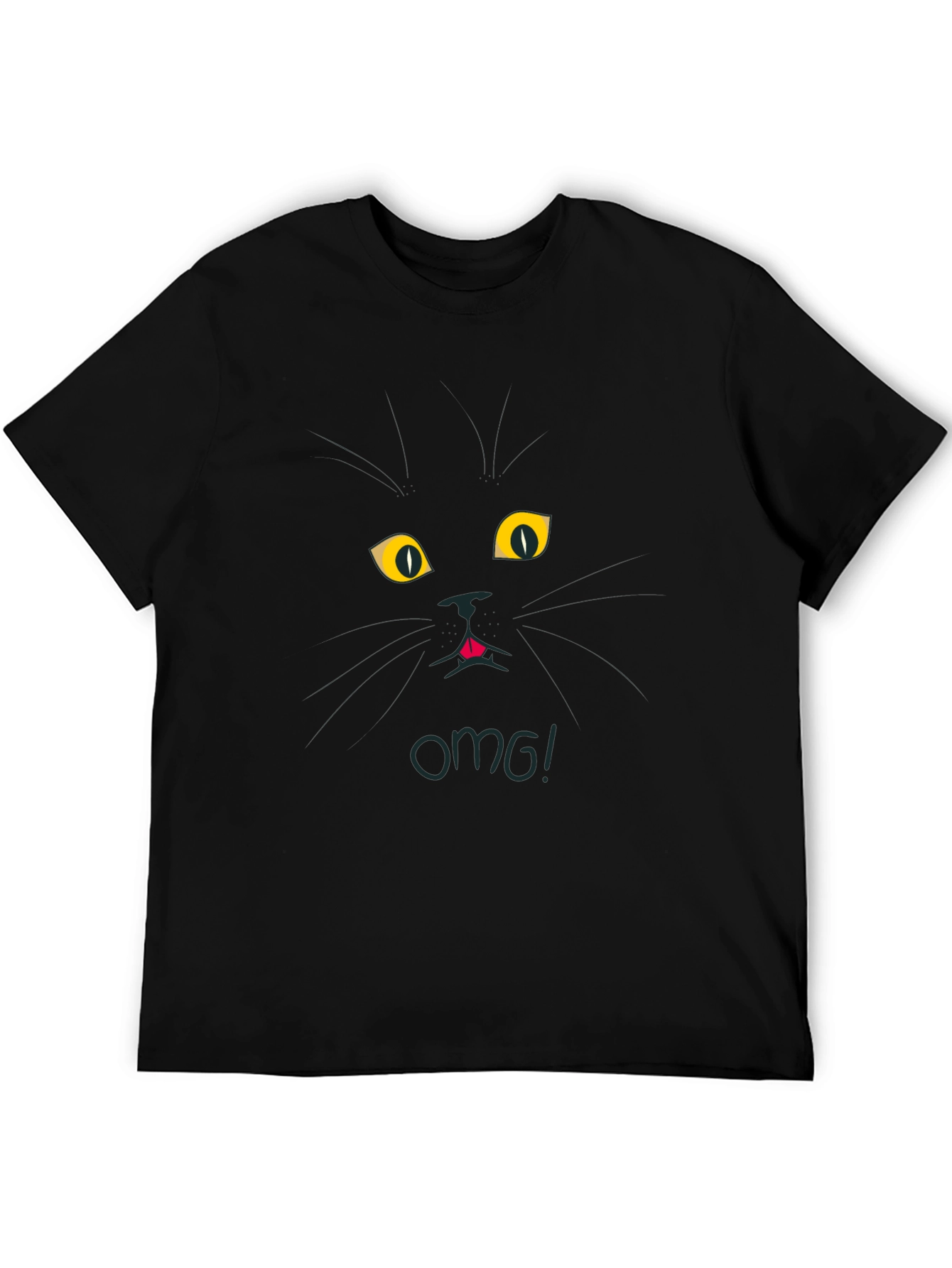 Black Cat OMG! Graphic Tee