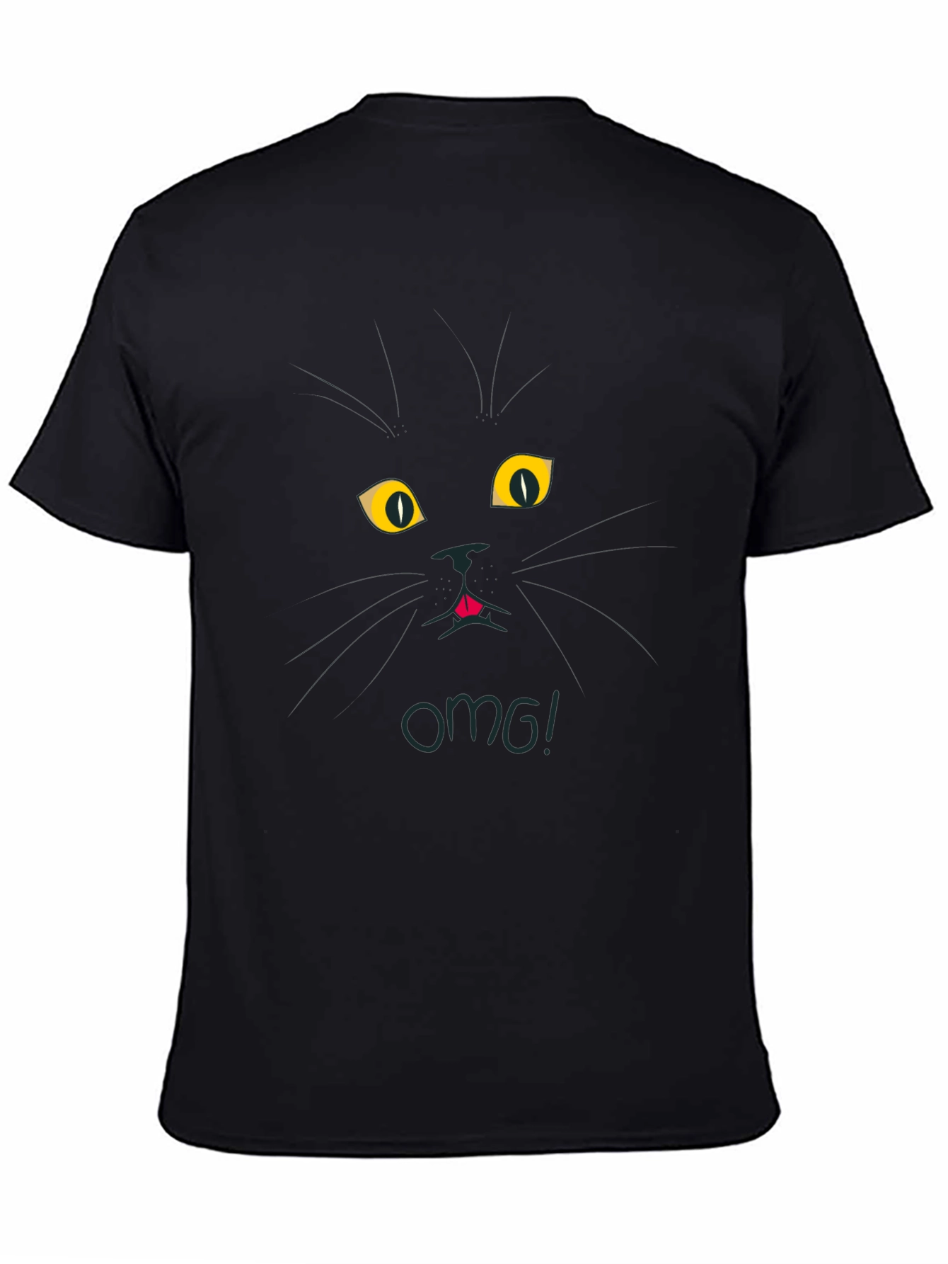 Black Cat OMG! Graphic Tee
