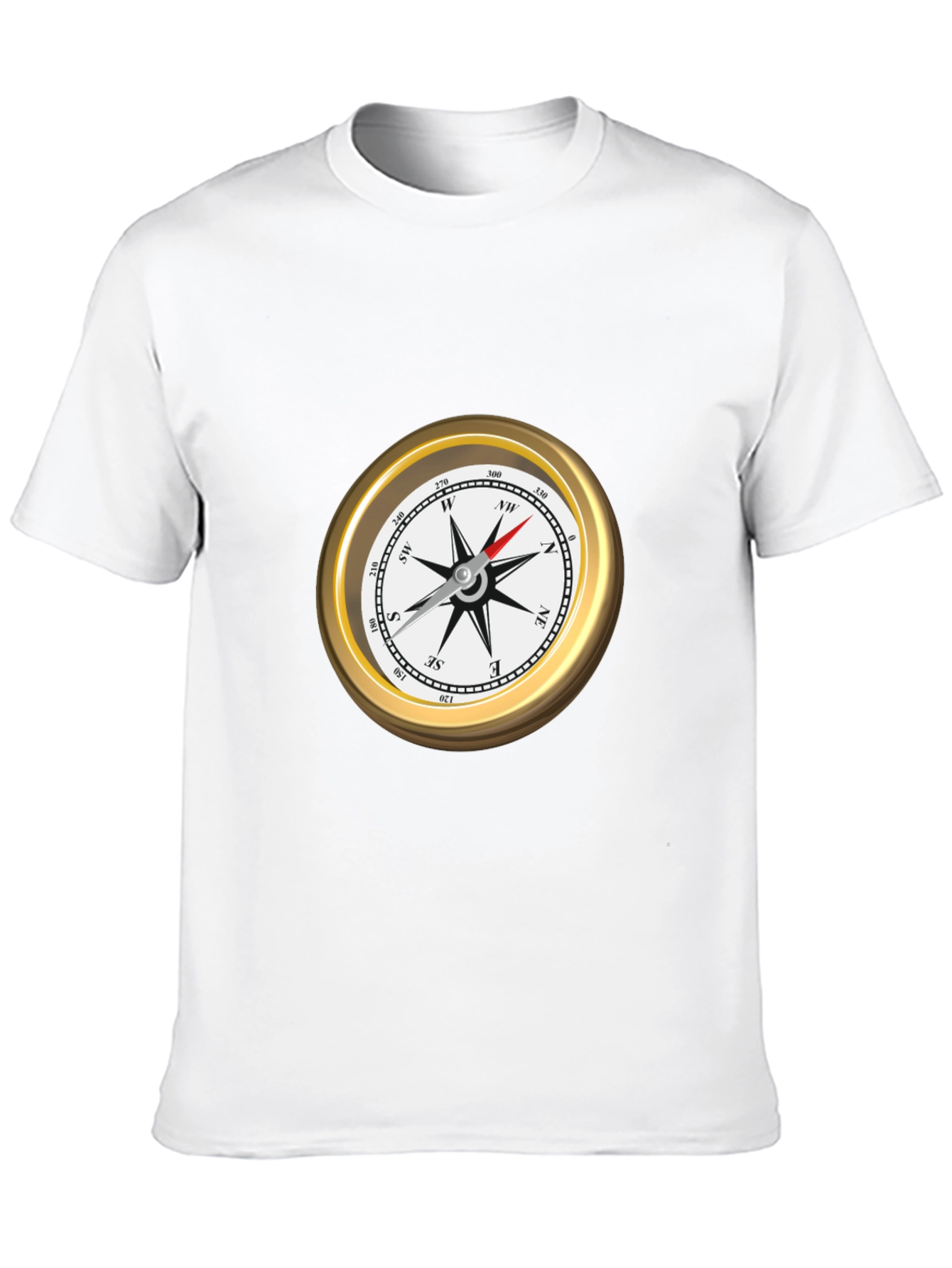 Compass Graphic T-Shirt - Black Short Sleeve Tee
