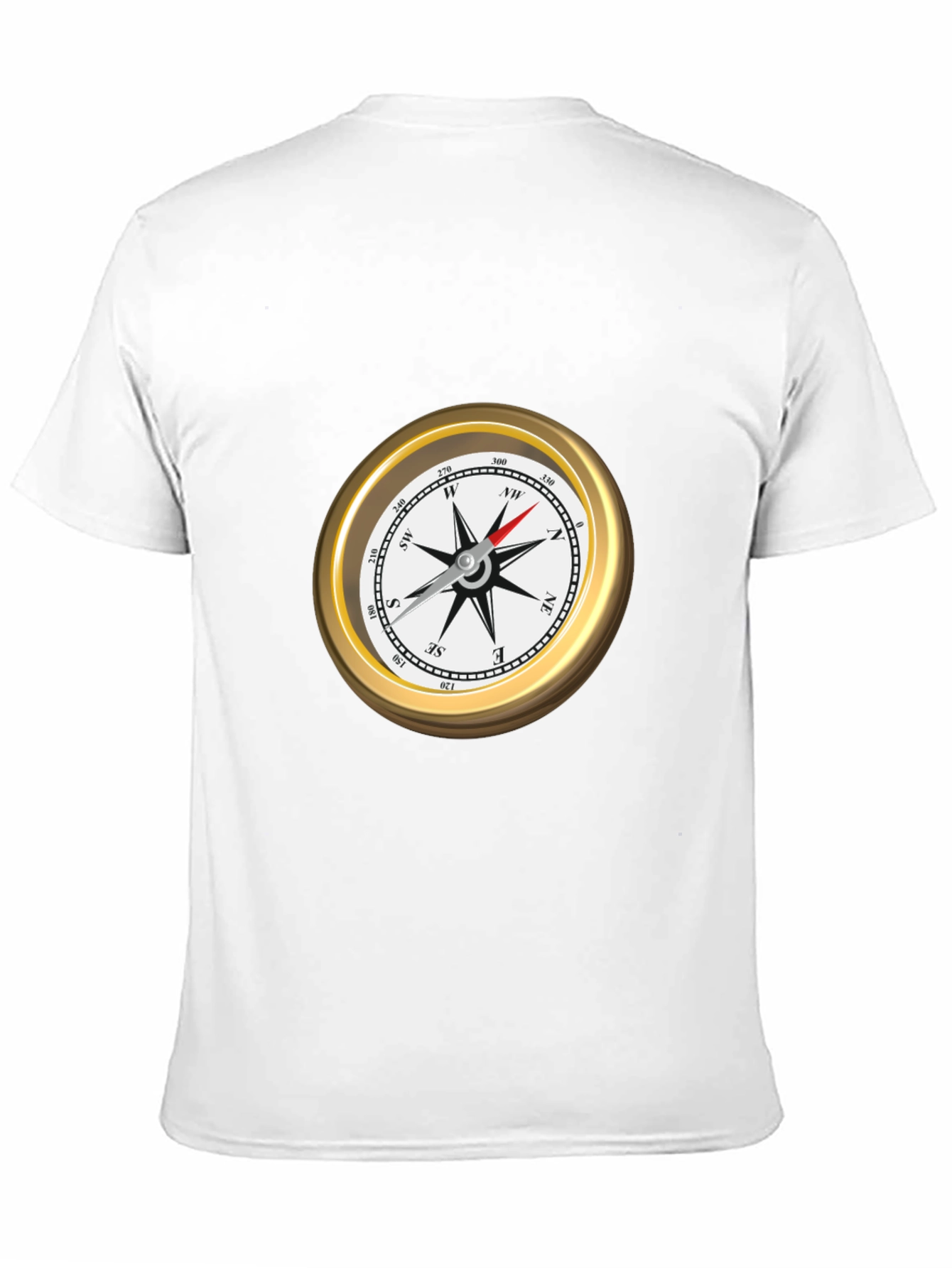 Compass Graphic T-Shirt - Black Short Sleeve Tee