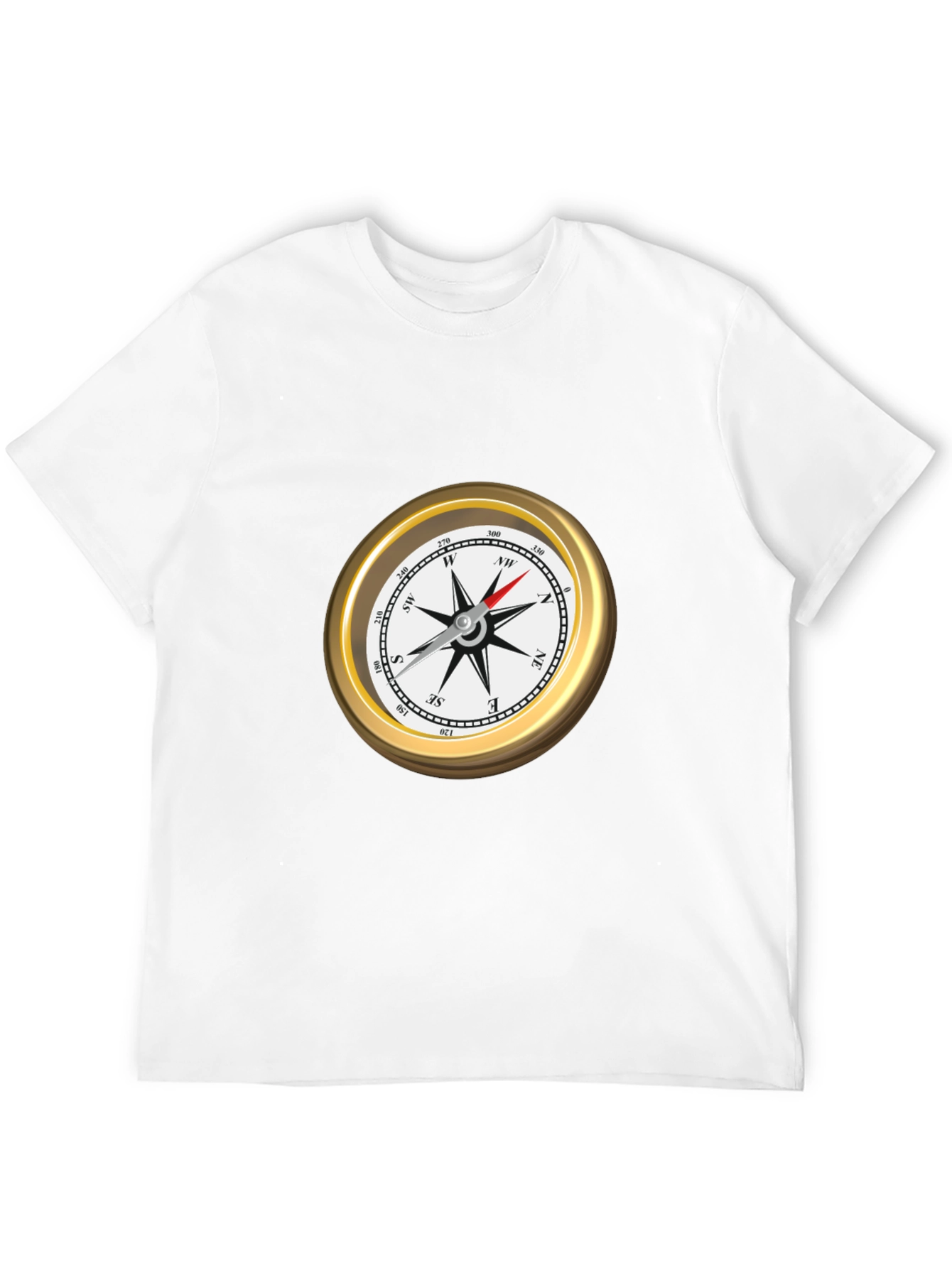Compass Graphic T-Shirt - Black Short Sleeve Tee