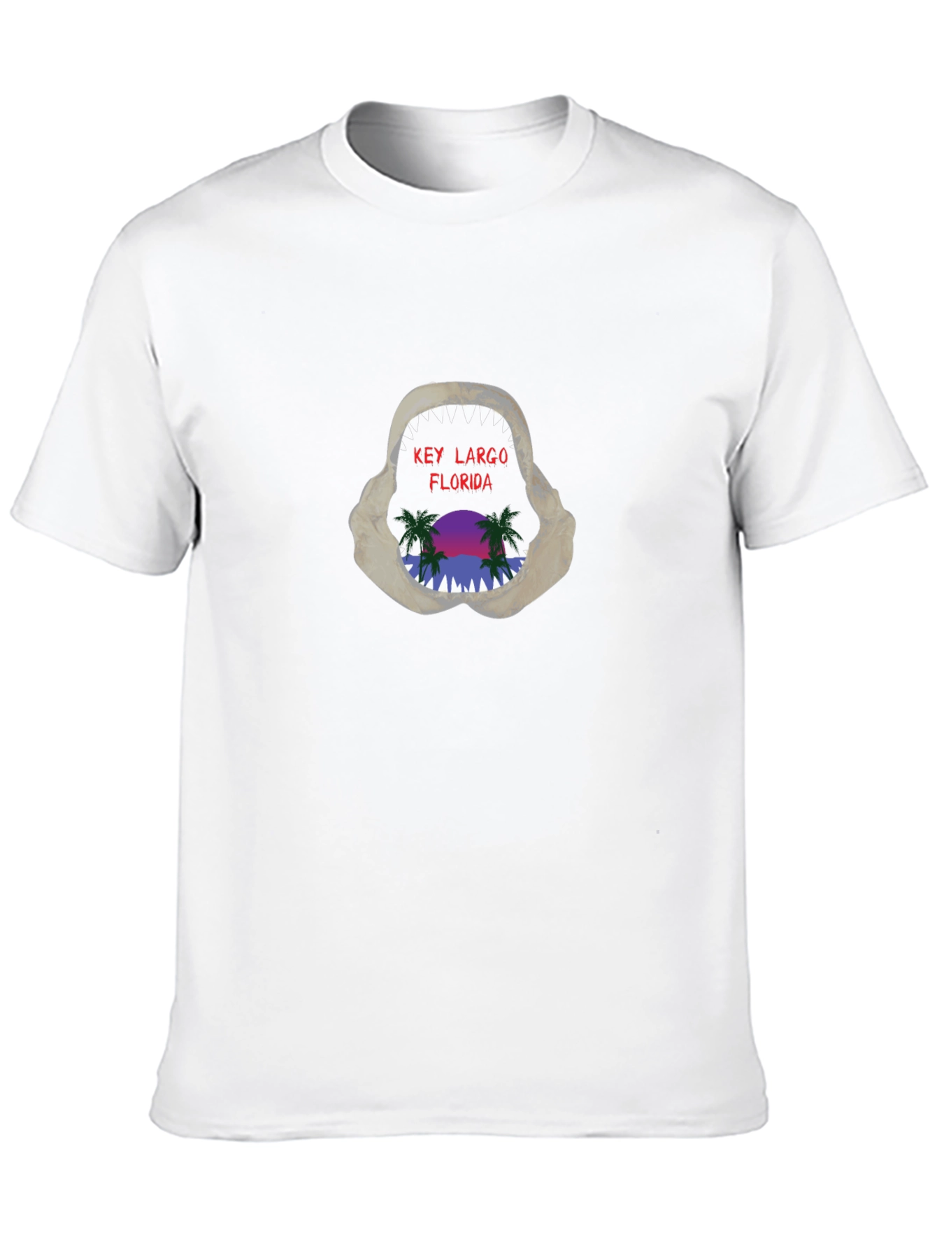 Key Largo Florida Shark Jaw Graphic T-Shirt