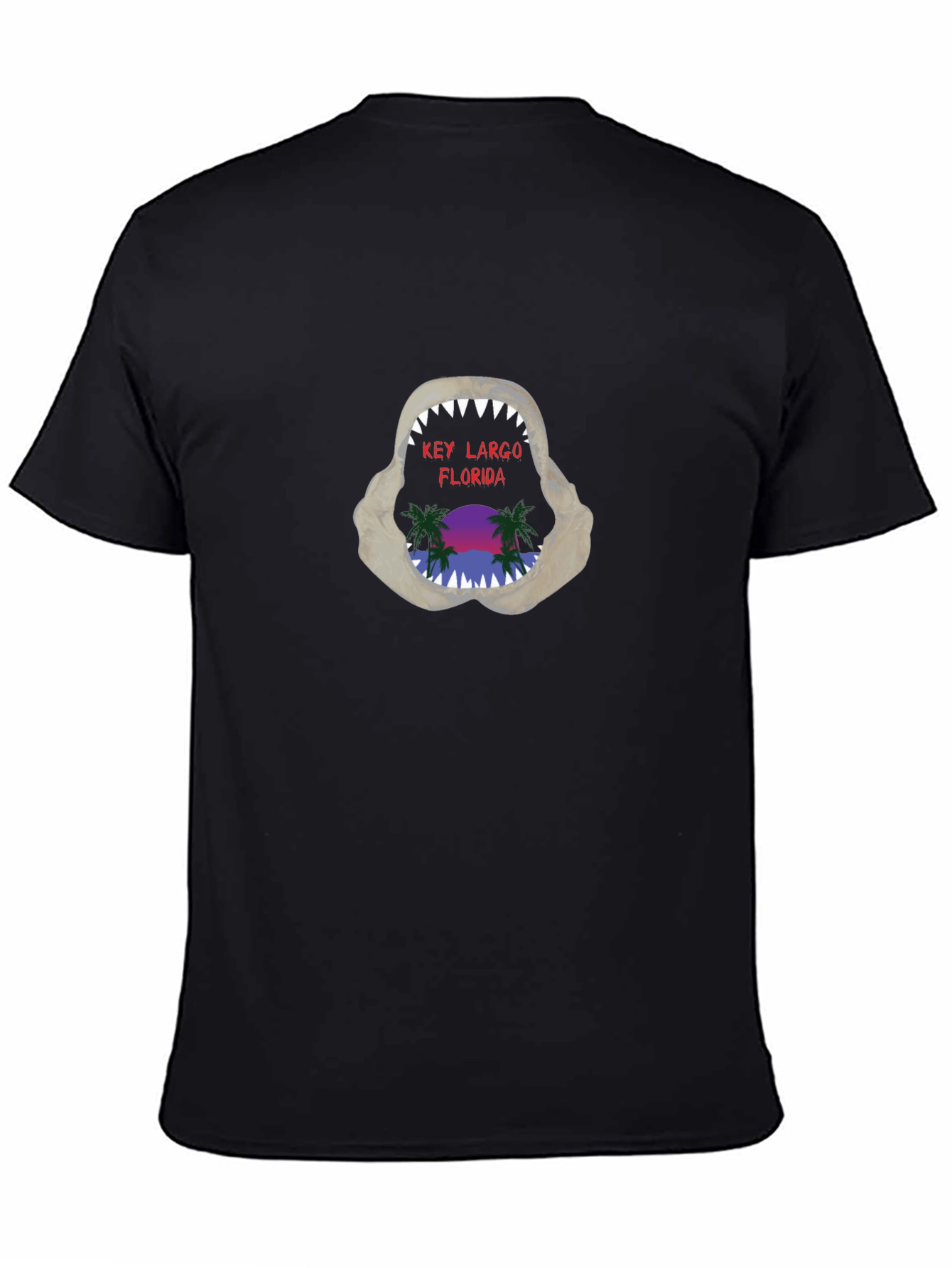 Key Largo Florida Shark Jaw Graphic T-Shirt