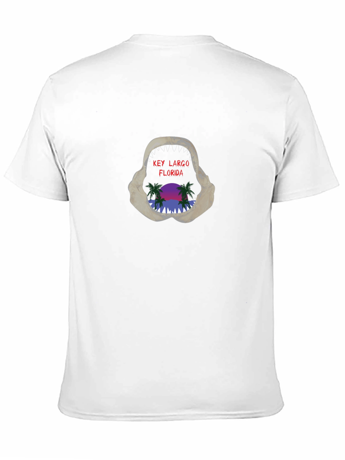 Key Largo Florida Shark Jaw Graphic T-Shirt