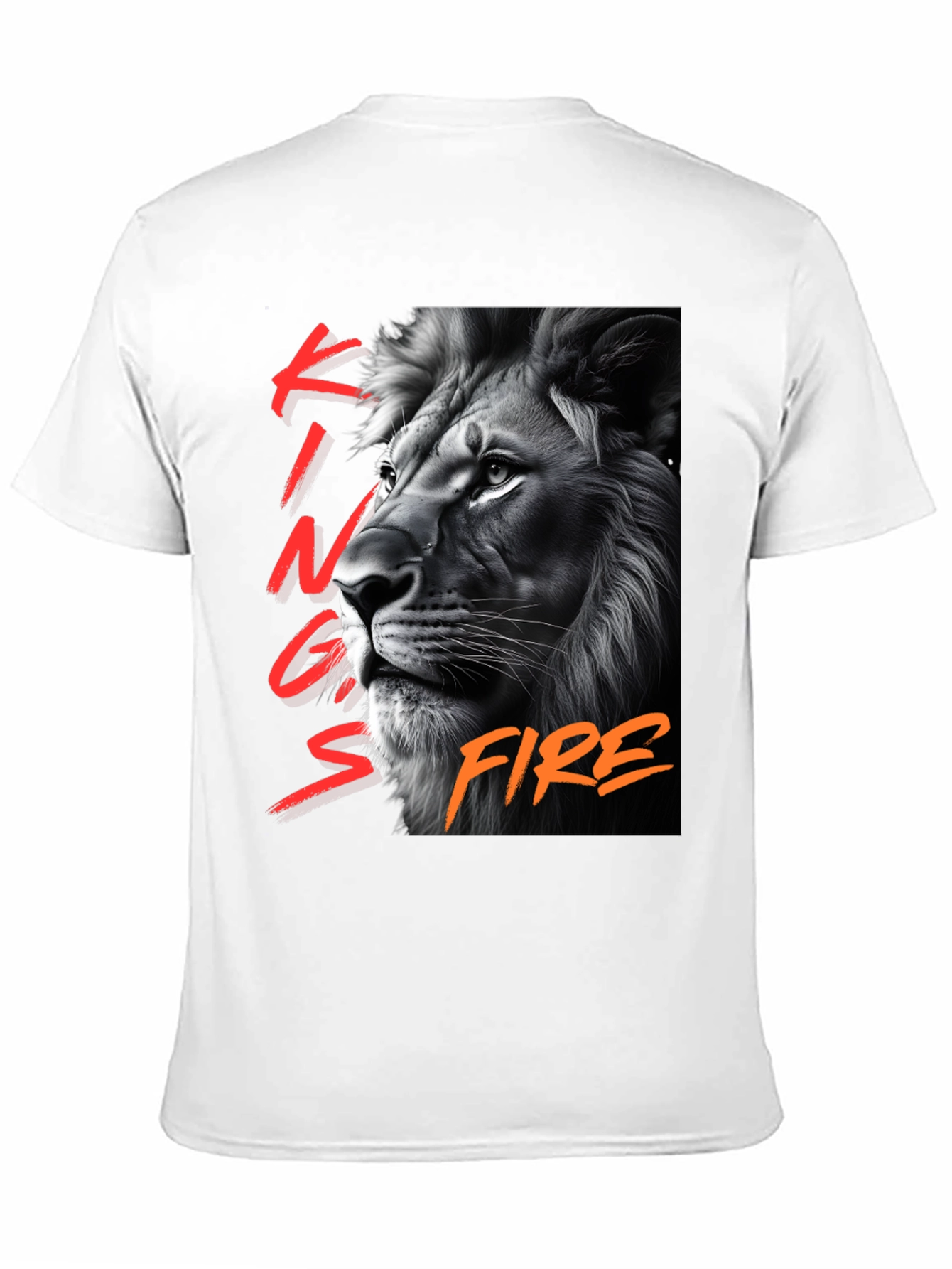 Kings Fire Lion Graphic T-Shirt - Black