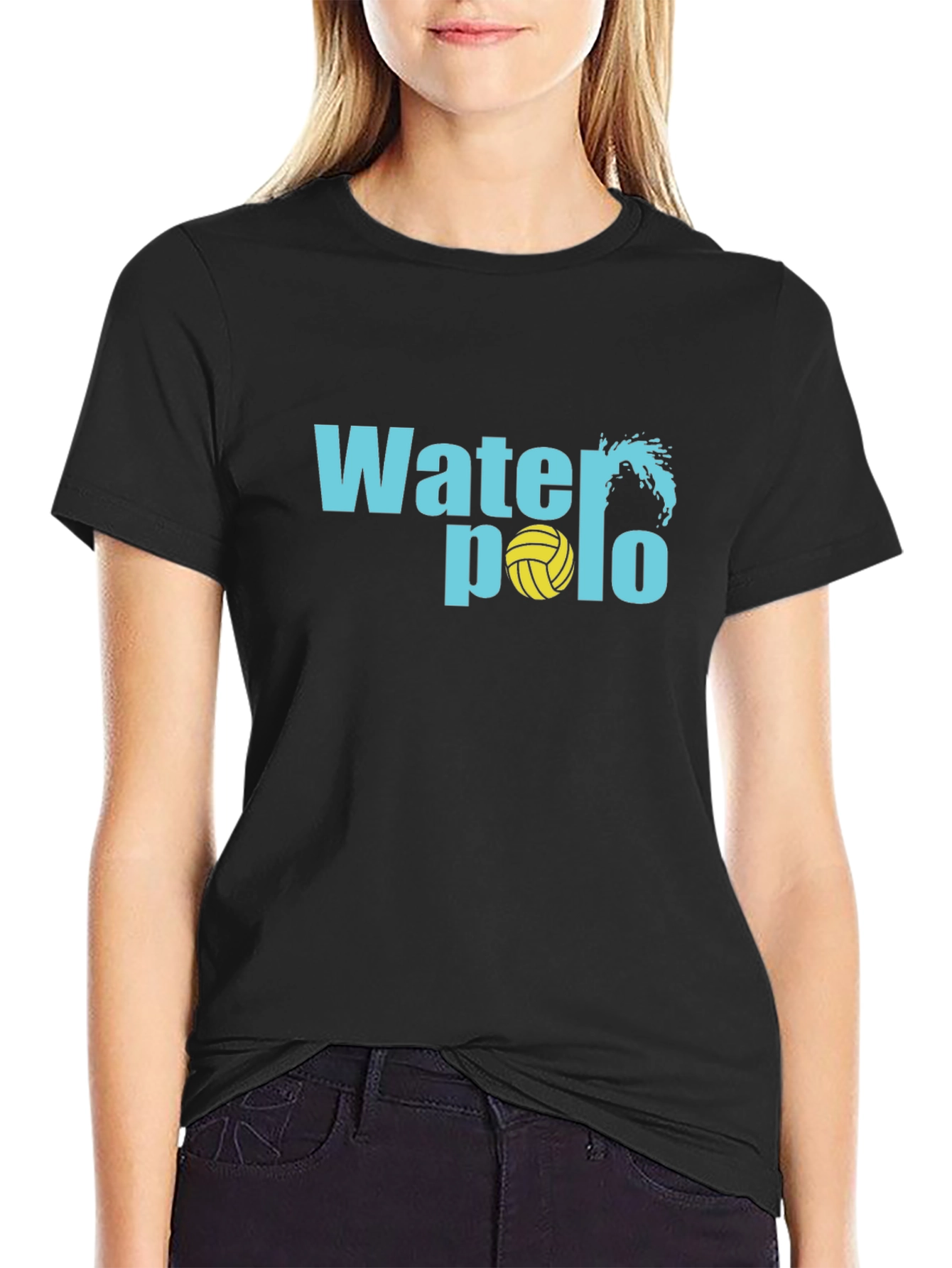 Water Polo Graphic Black T-Shirt