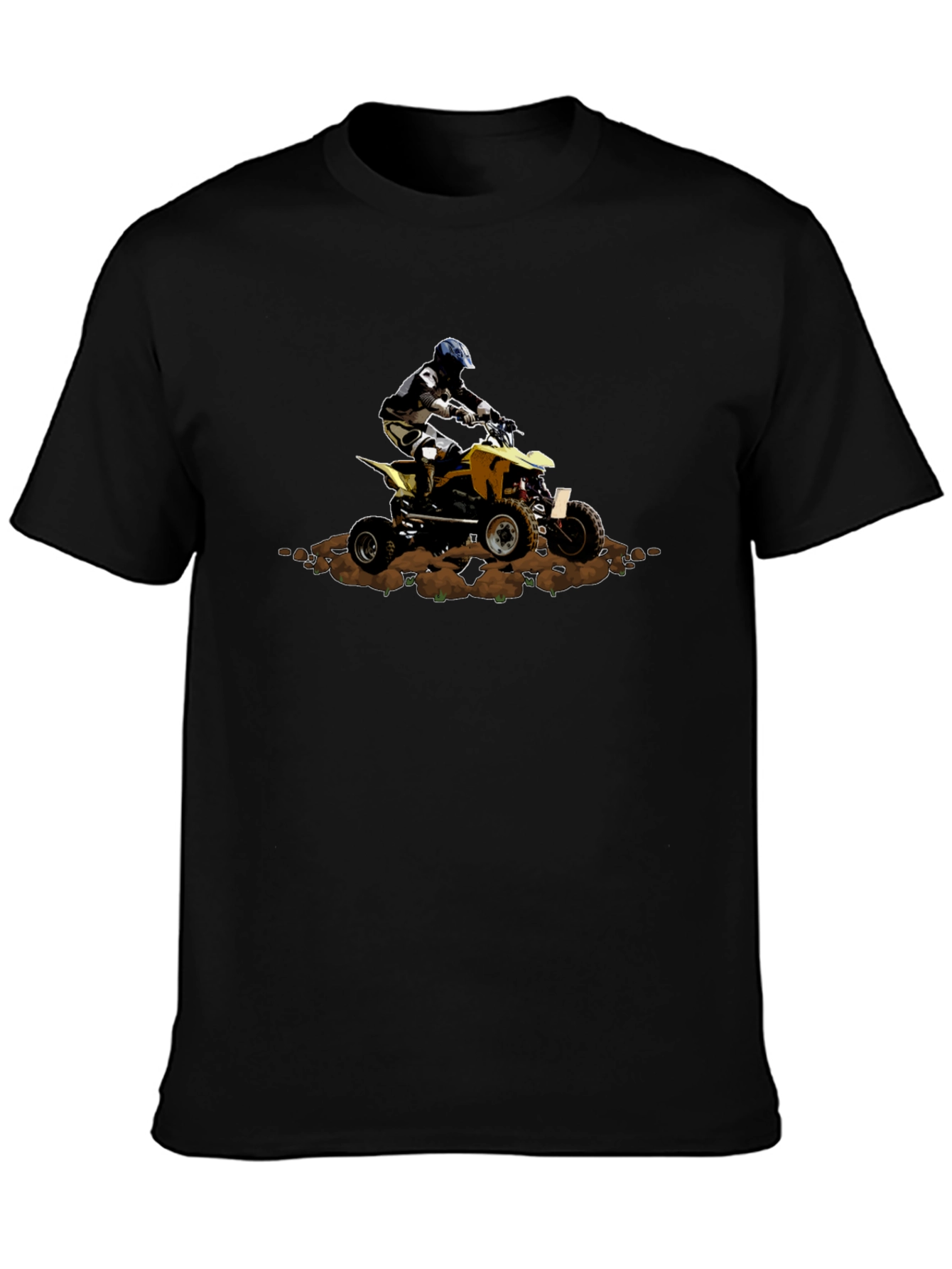Dirt Bike Rider Graphic Tee - Black Casual Shirt