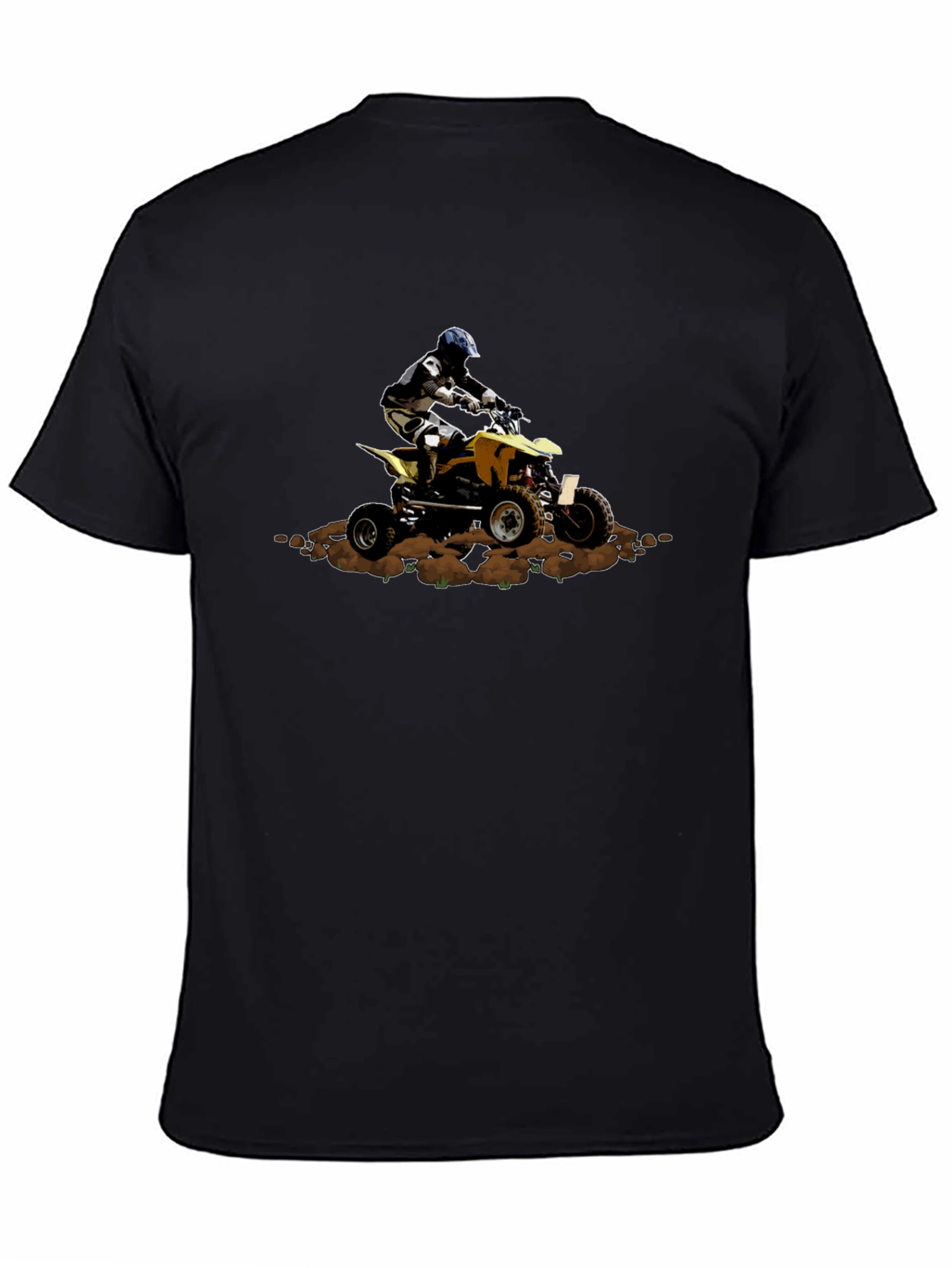 Dirt Bike Rider Graphic Tee - Black Casual Shirt