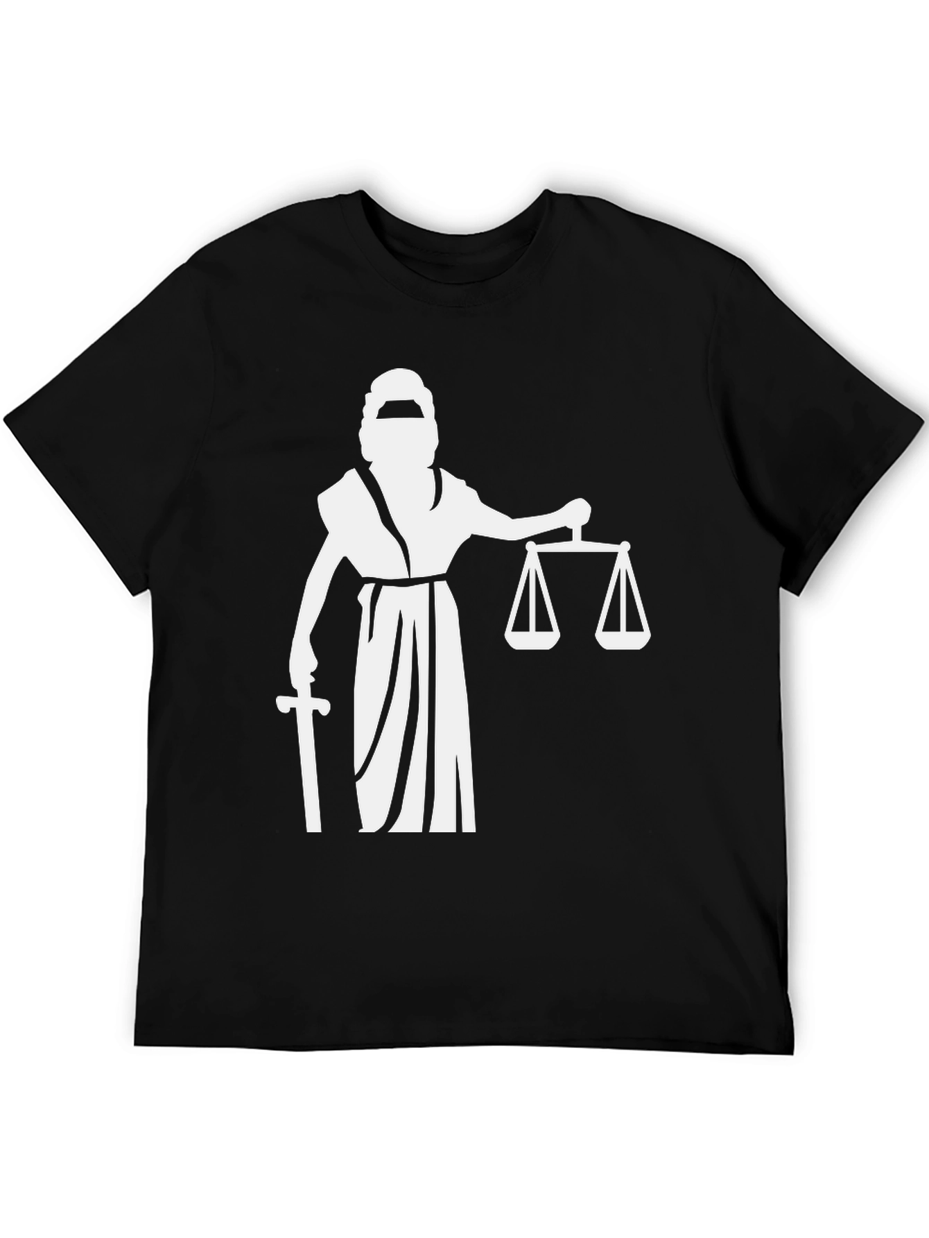 Scales of Justice T-Shirt - Black Cotton Tee