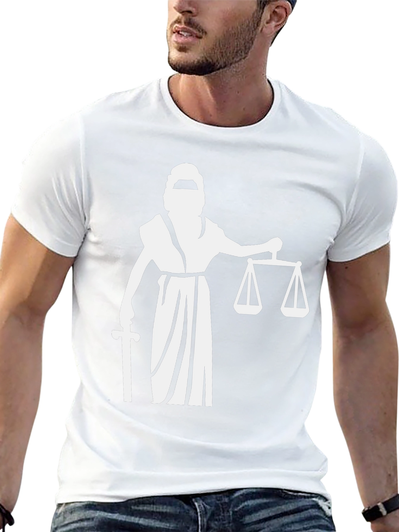 Scales of Justice T-Shirt - Black Cotton Tee