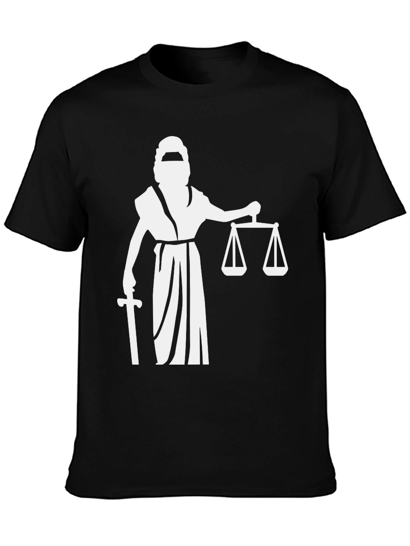 Scales of Justice T-Shirt - Black Cotton Tee