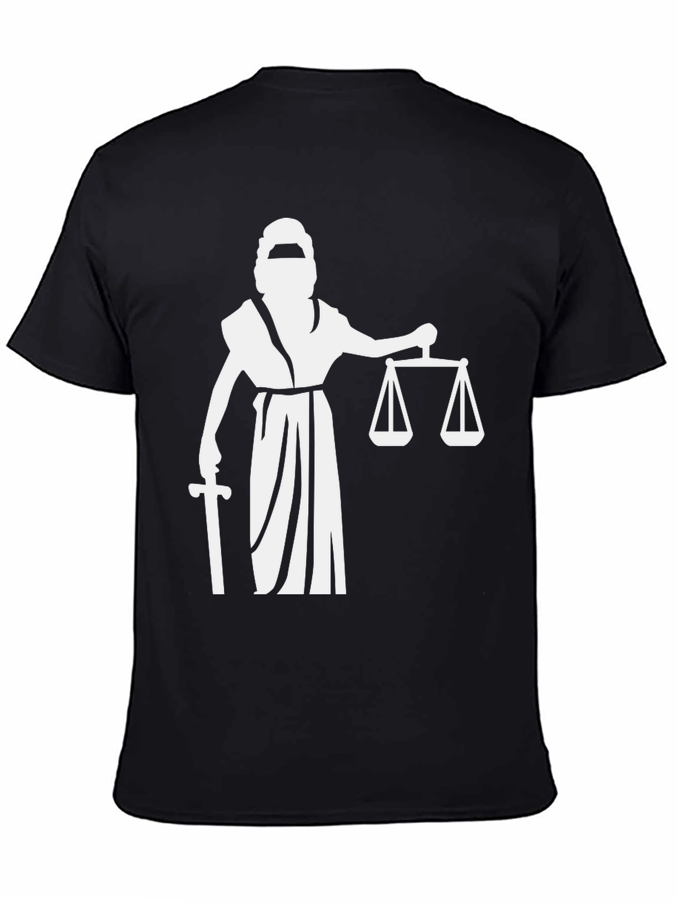 Scales of Justice T-Shirt - Black Cotton Tee