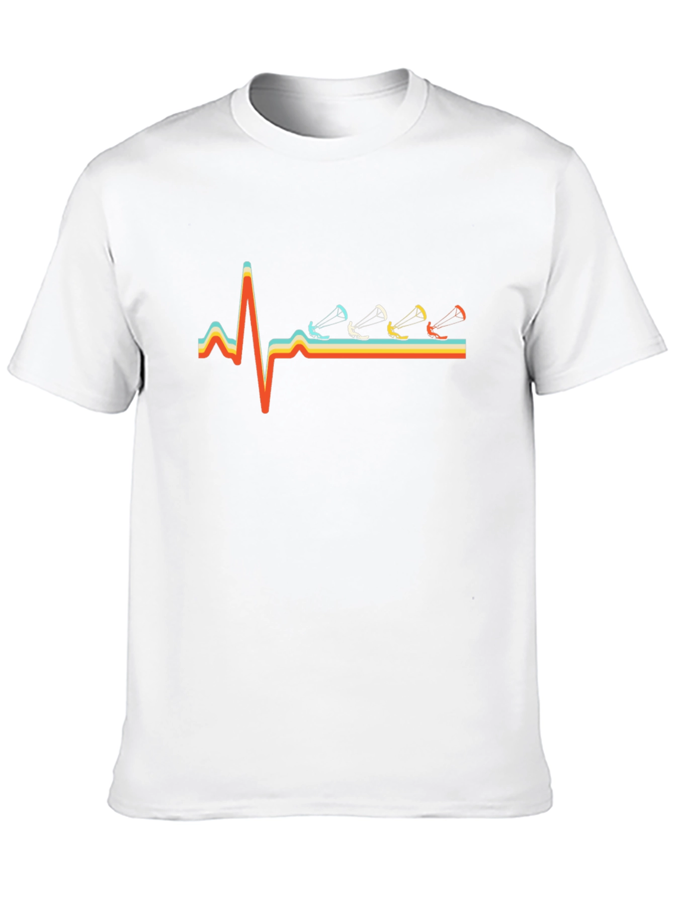 Kitesurfing Heartbeat T-Shirt - Black