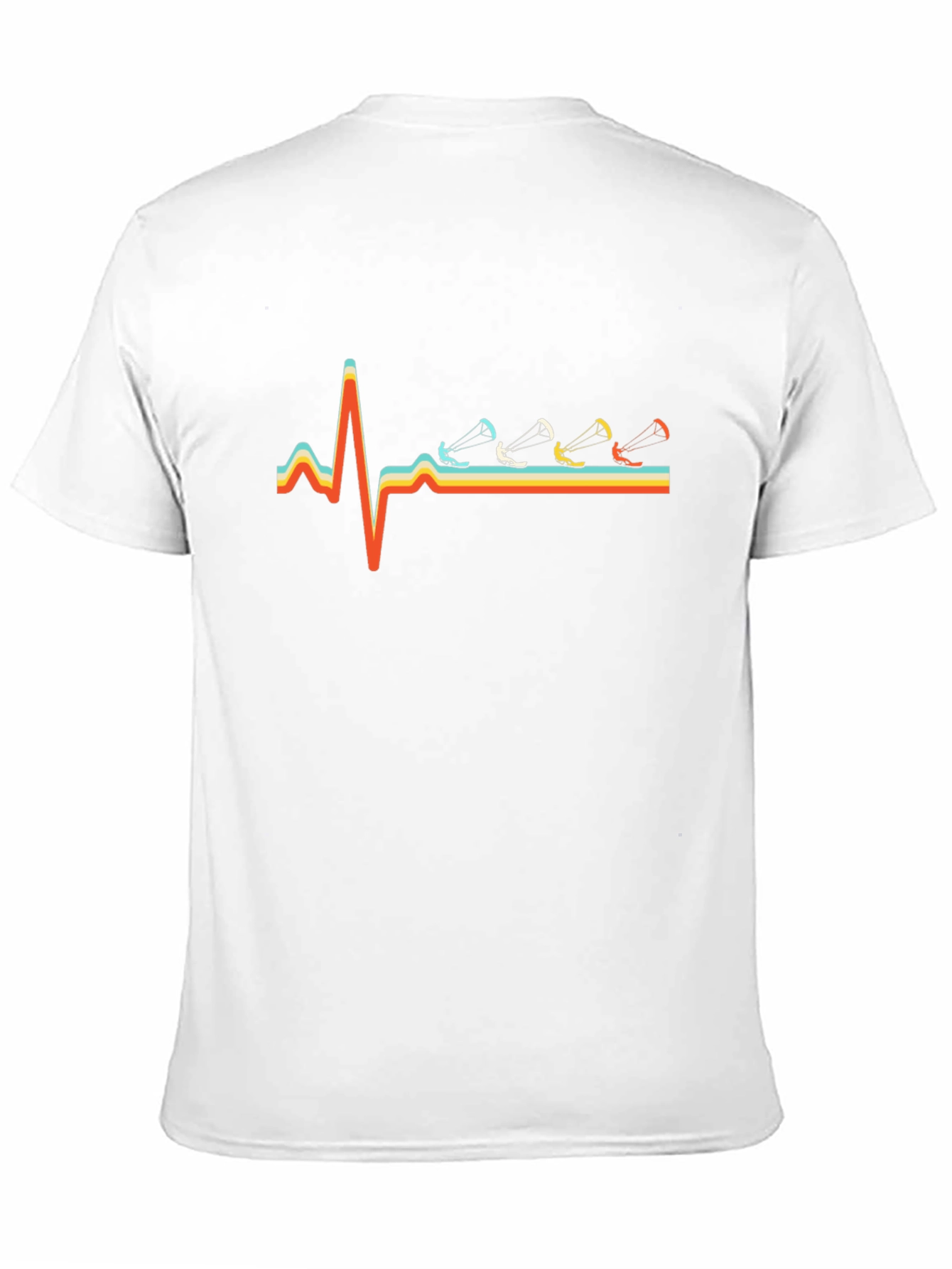 Kitesurfing Heartbeat T-Shirt - Black