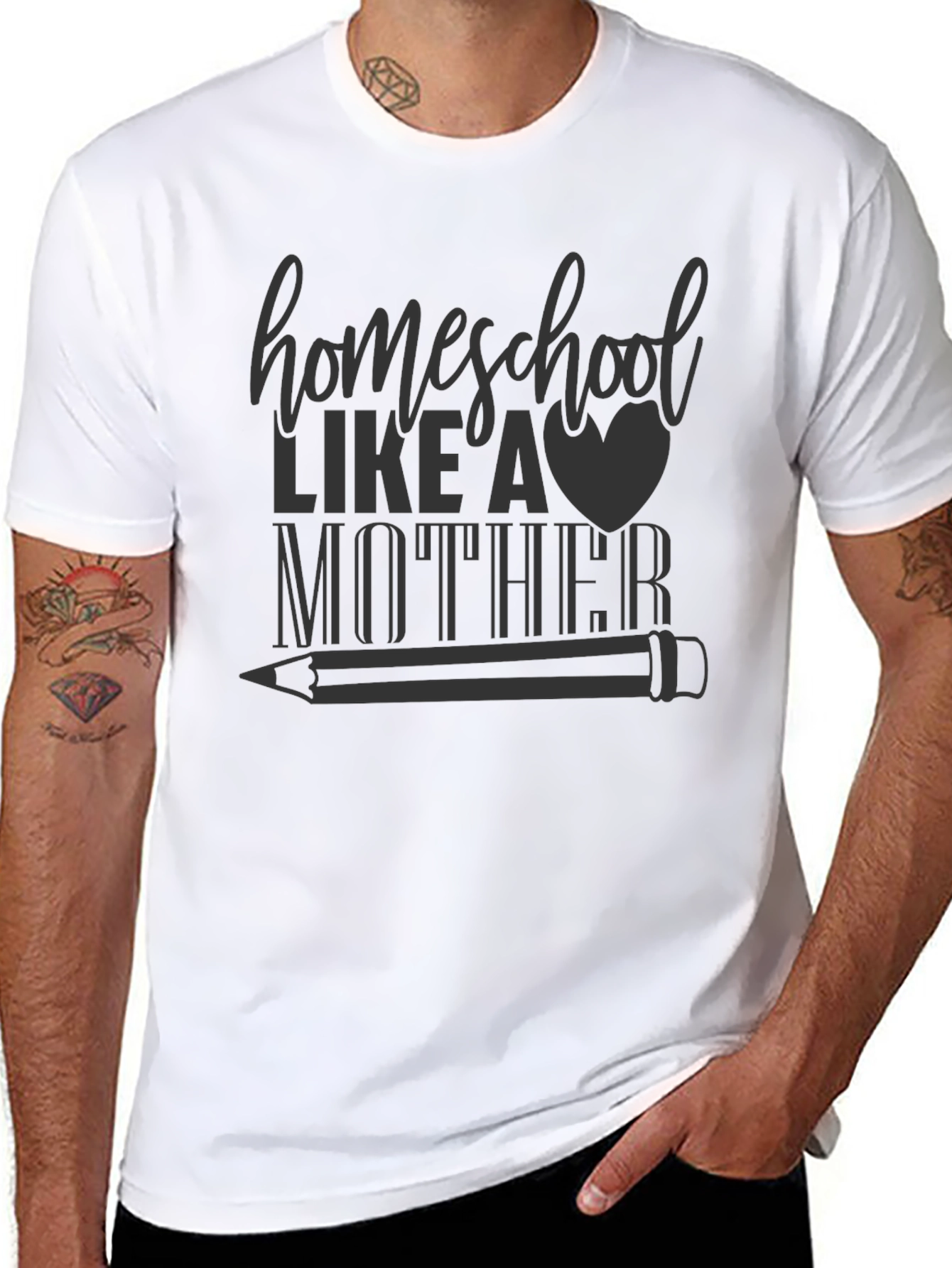 Homeschool Like a Mother T-Shirt - Black