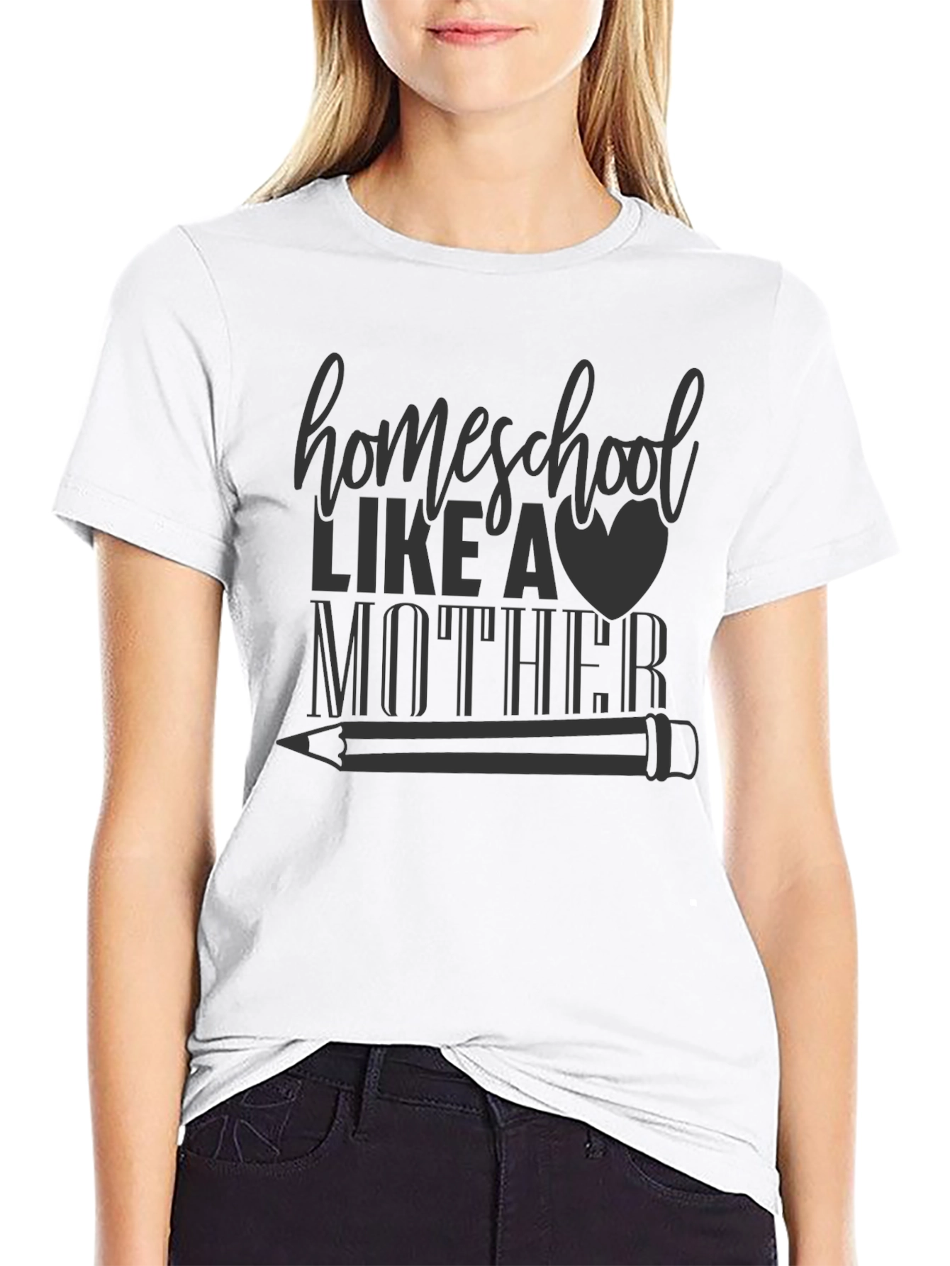 Homeschool Like a Mother T-Shirt - Black